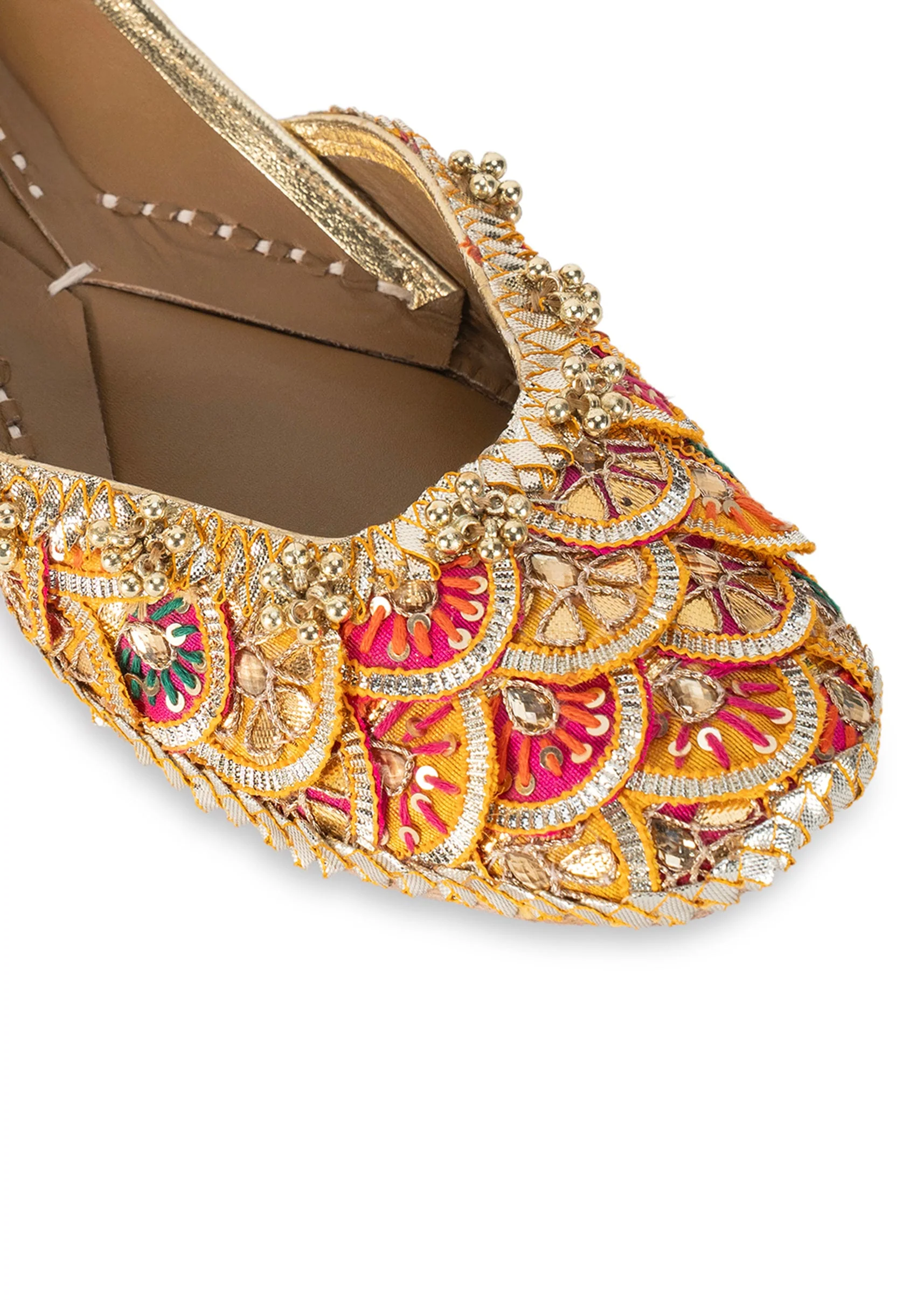 Rose Gold Embellished Kolhapuri - Image 3