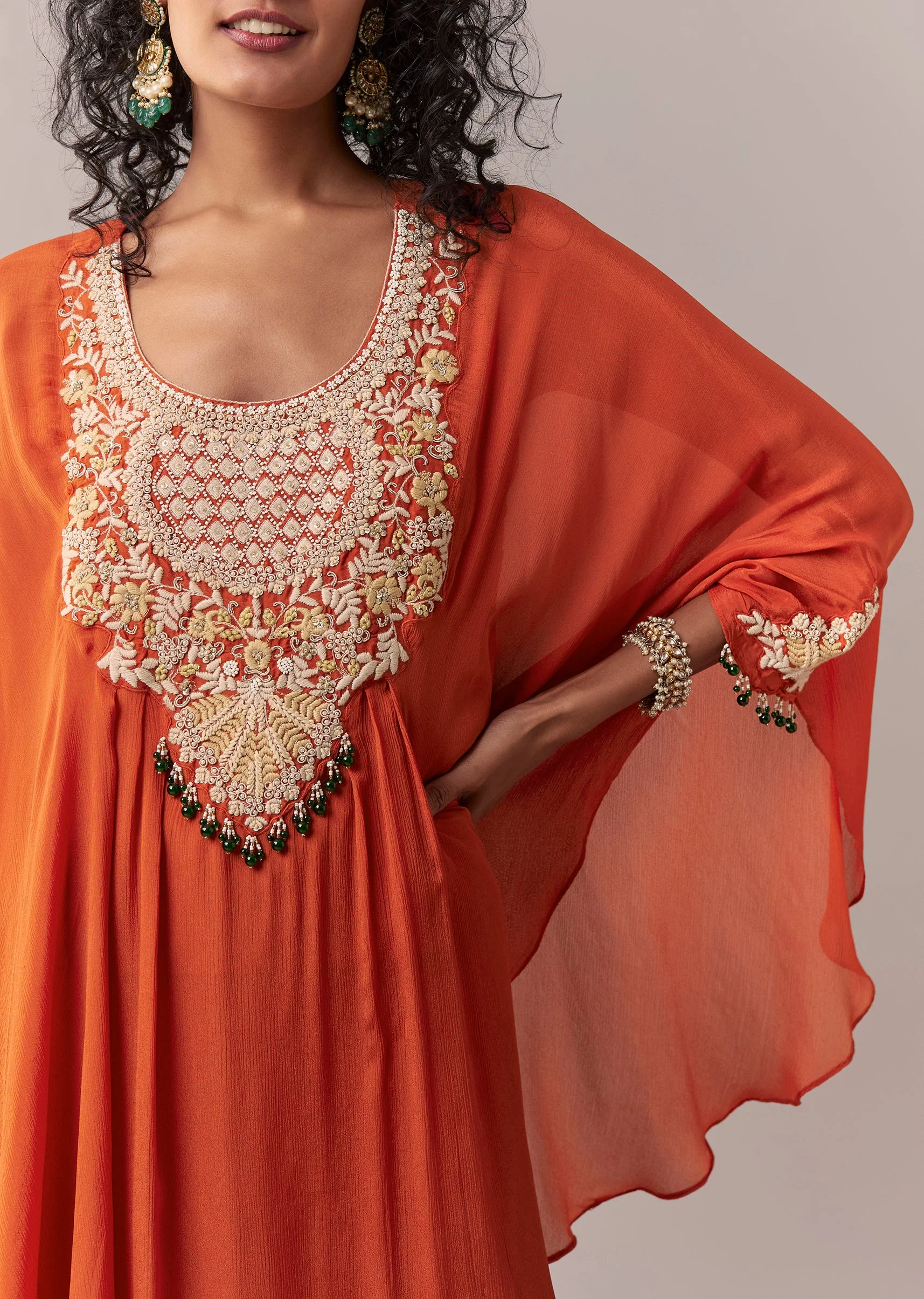 Rust Cape Co-ord Set with Palazzo - Image 2
