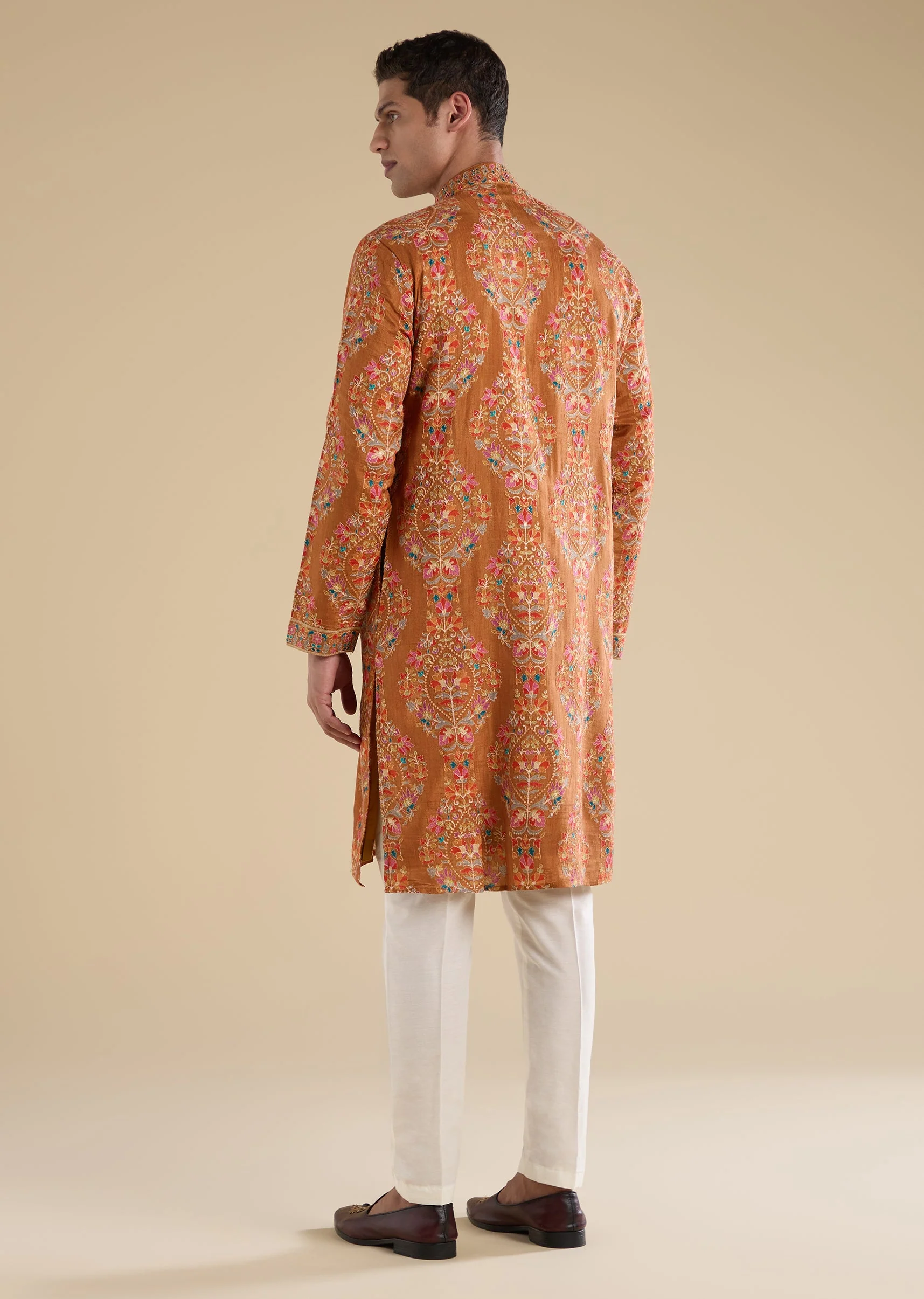 Rust Embellished Kurta Set - Image 5