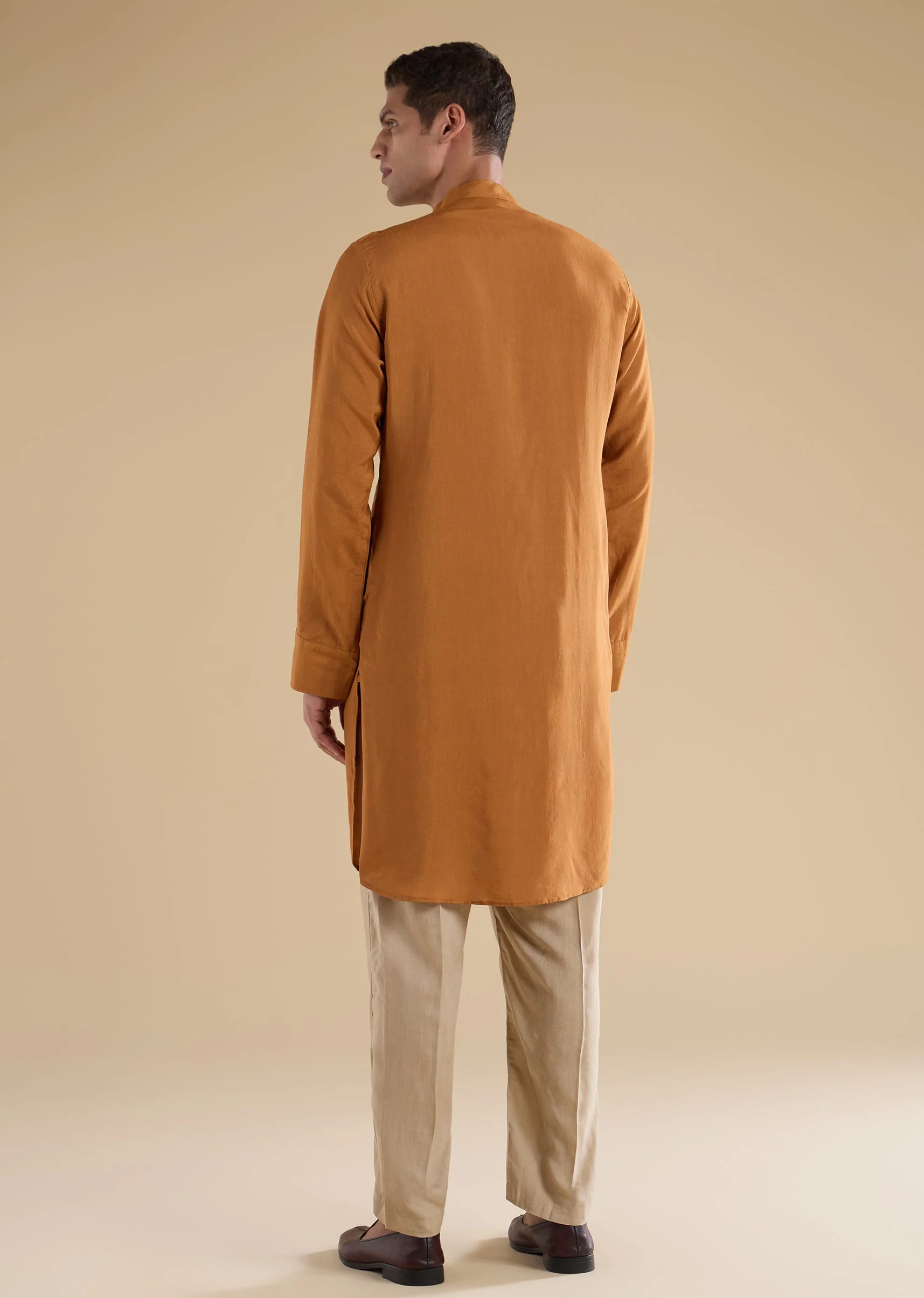 Rust Kalamkari Printed Kurta Set - Image 5