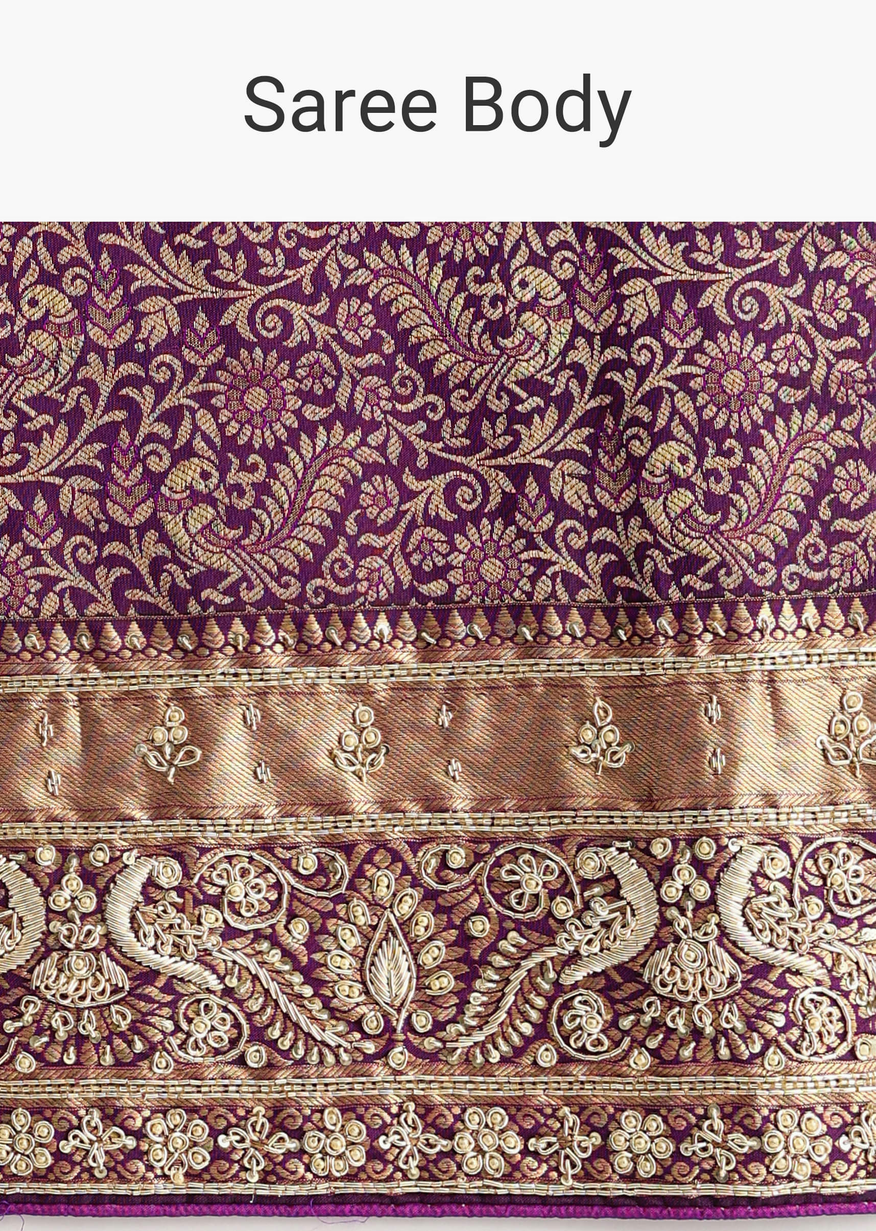 Rust Pink Tissue Saree With Zardosi Sequin Embroidery - Image 9