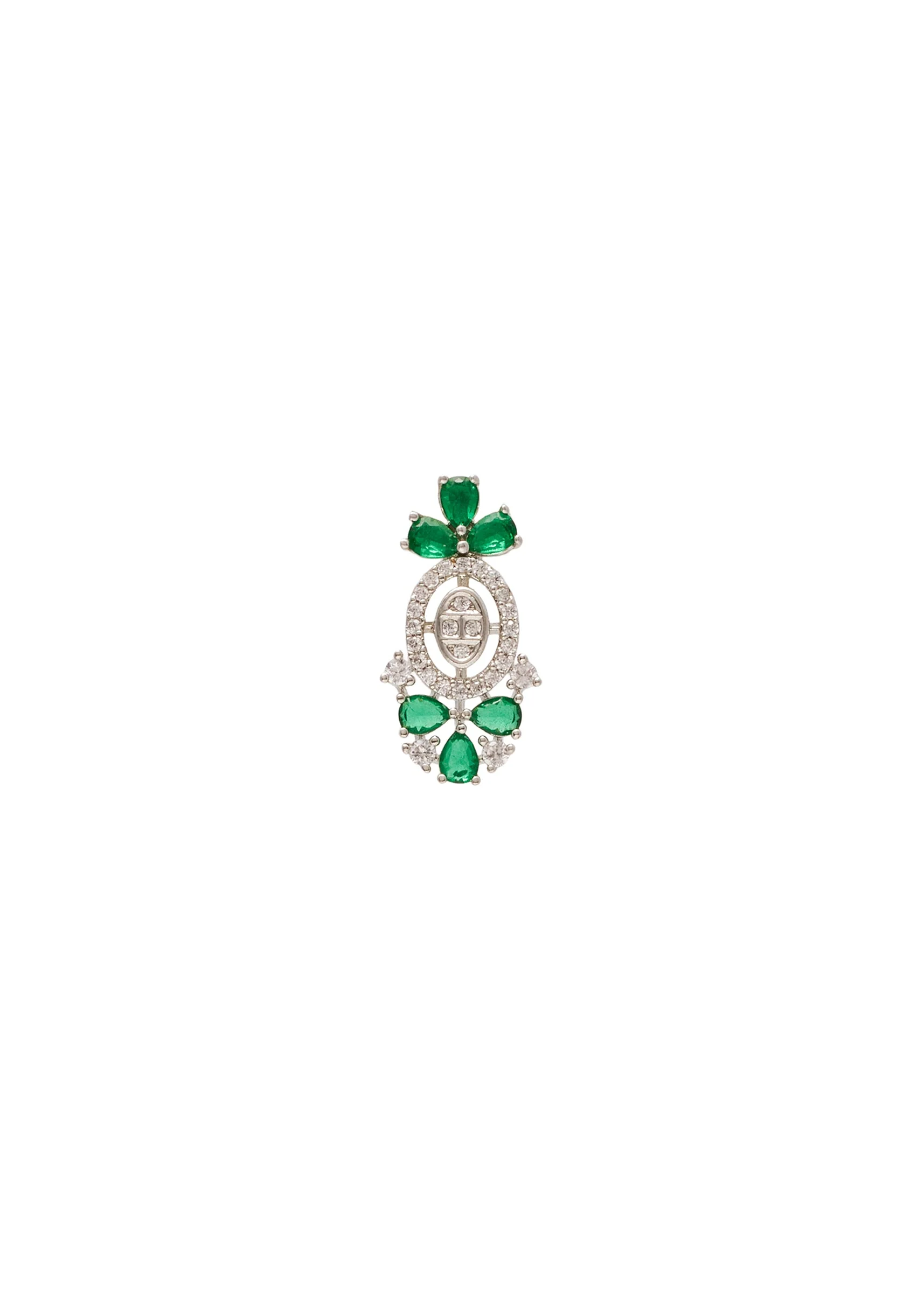 Silver Kundan Zirconia Necklace Set - Image 5
