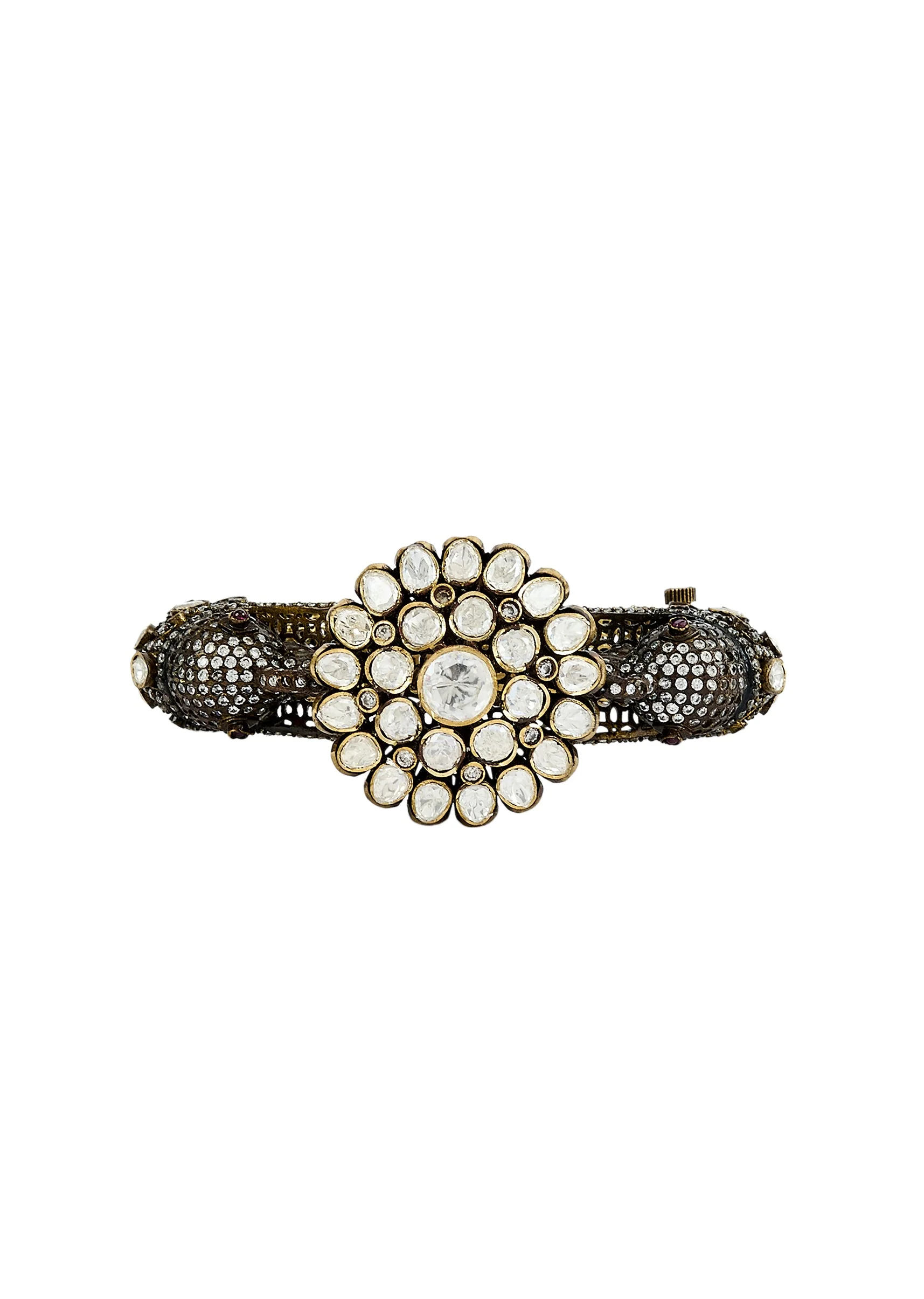 Silver Plated Black Zircon Kadas - Image 2