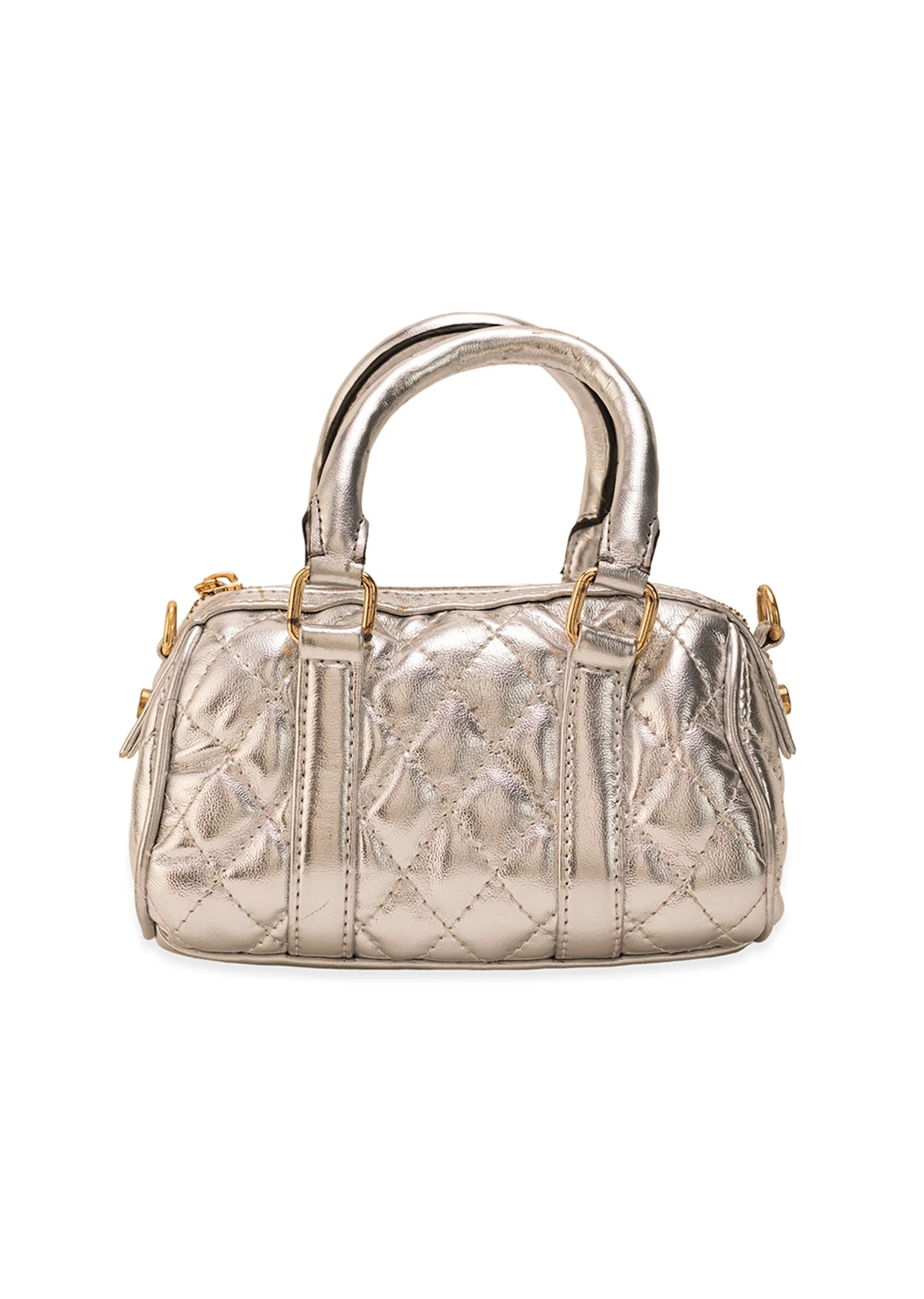 Silver Quilted Lyrca Bag - Image 2