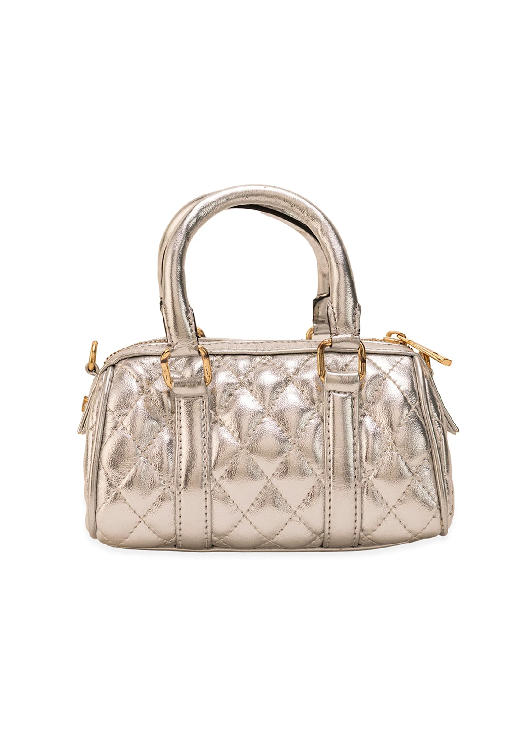 Silver Quilted Lyrca Bag - Image 3