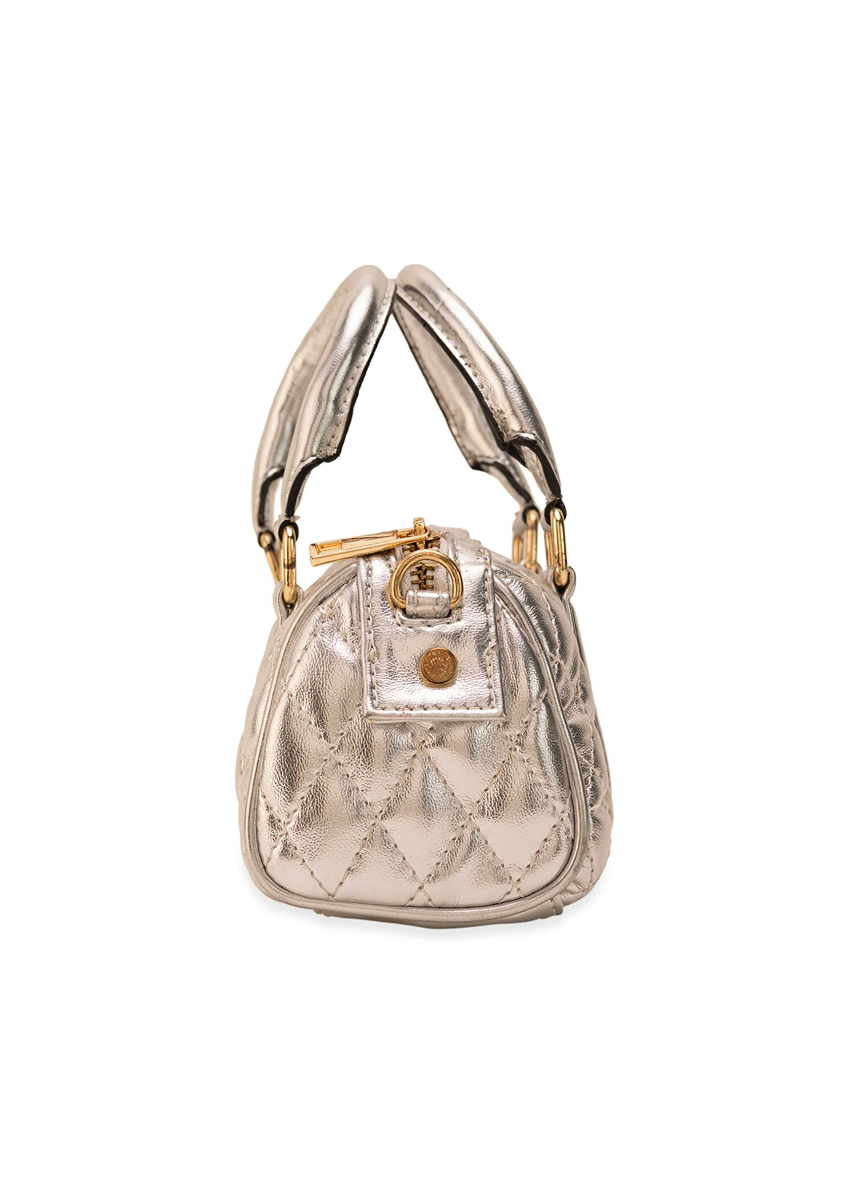 Silver Quilted Lyrca Bag - Image 4