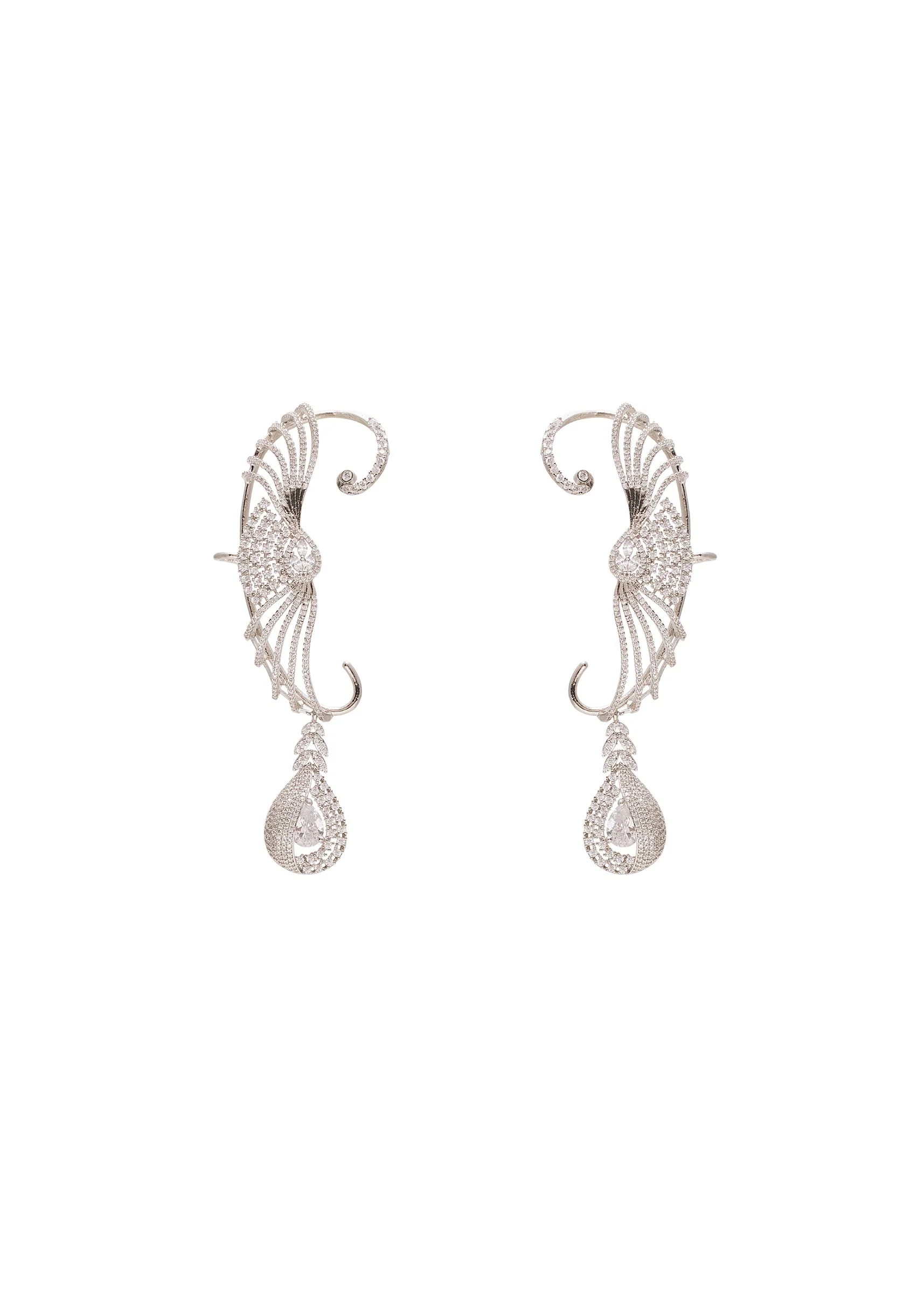 Silver Rhodium Ear Cuffs