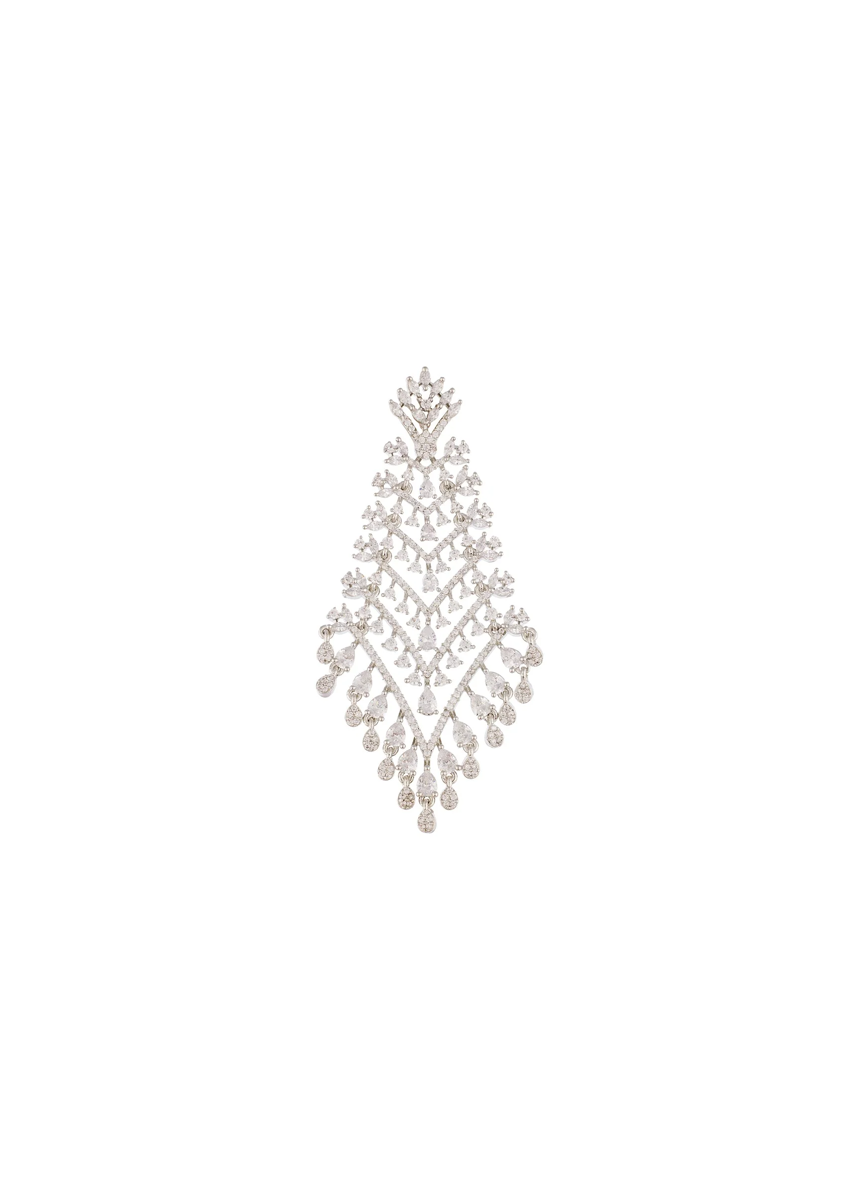 Silver White Earrings - Image 3