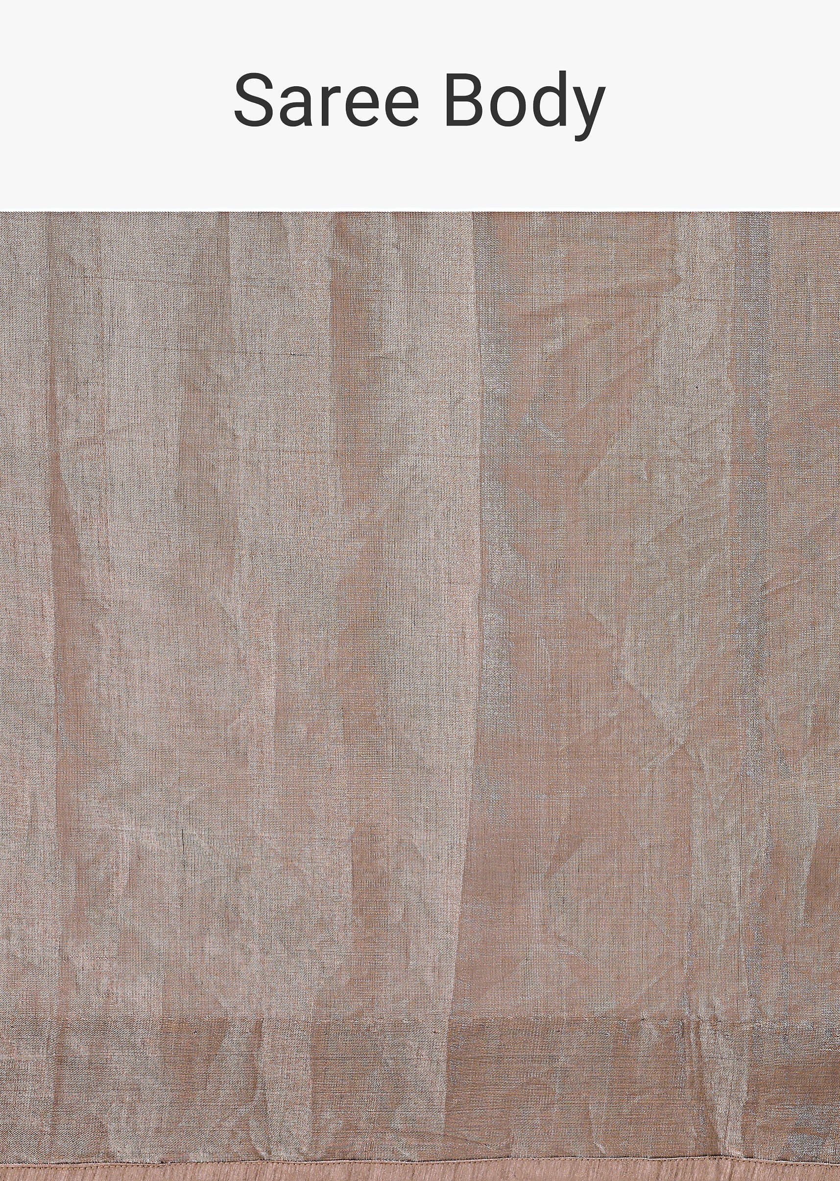 Silver Zari Tissue Saree With Embroidered Emerald Green Stitched Blouse - Image 8