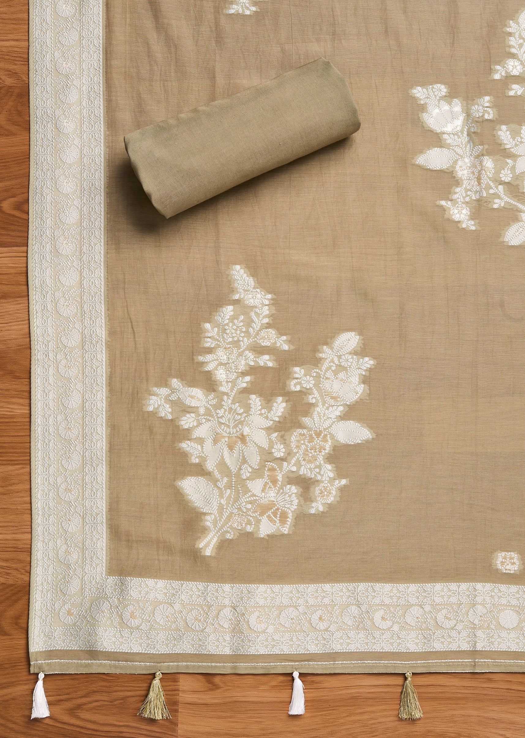 Soft Green Grace Suit with Dupatta - Image 3