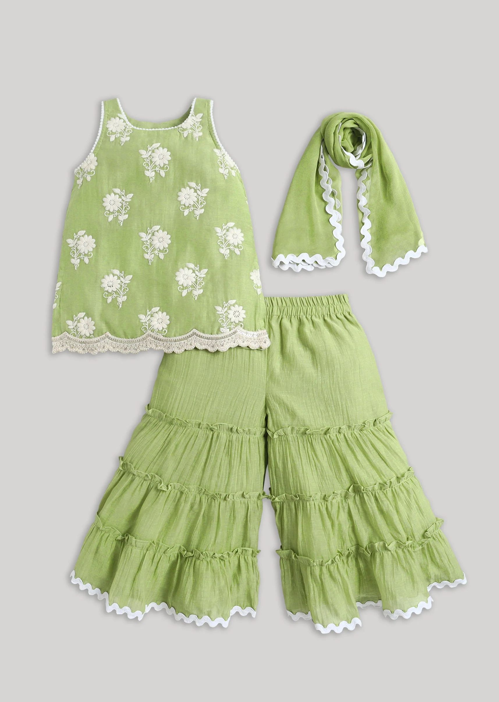 Soft Green Salwar Suit With Resham Detailing