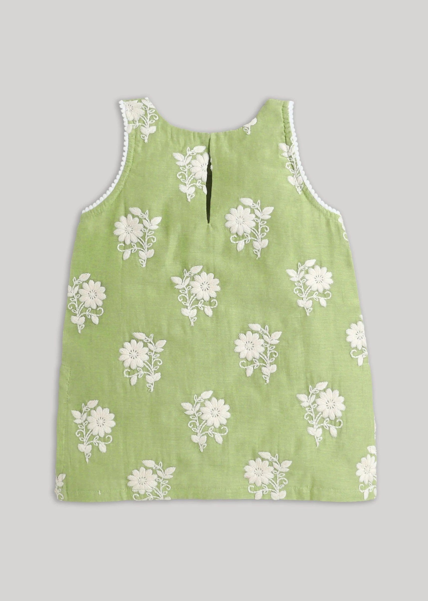 Soft Green Salwar Suit With Resham Detailing - Image 3
