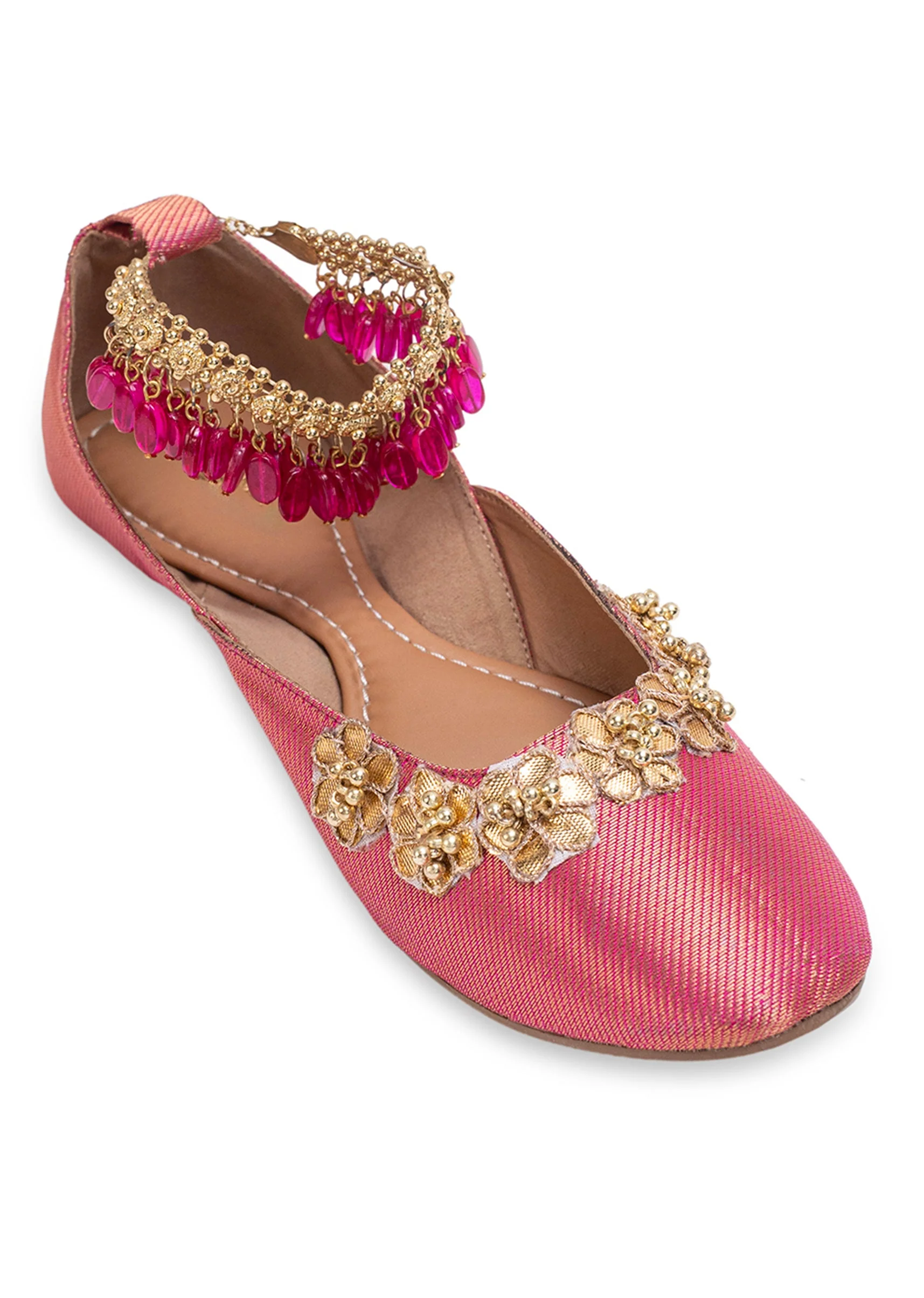 Soft Pink Embellished Jutti - Image 5