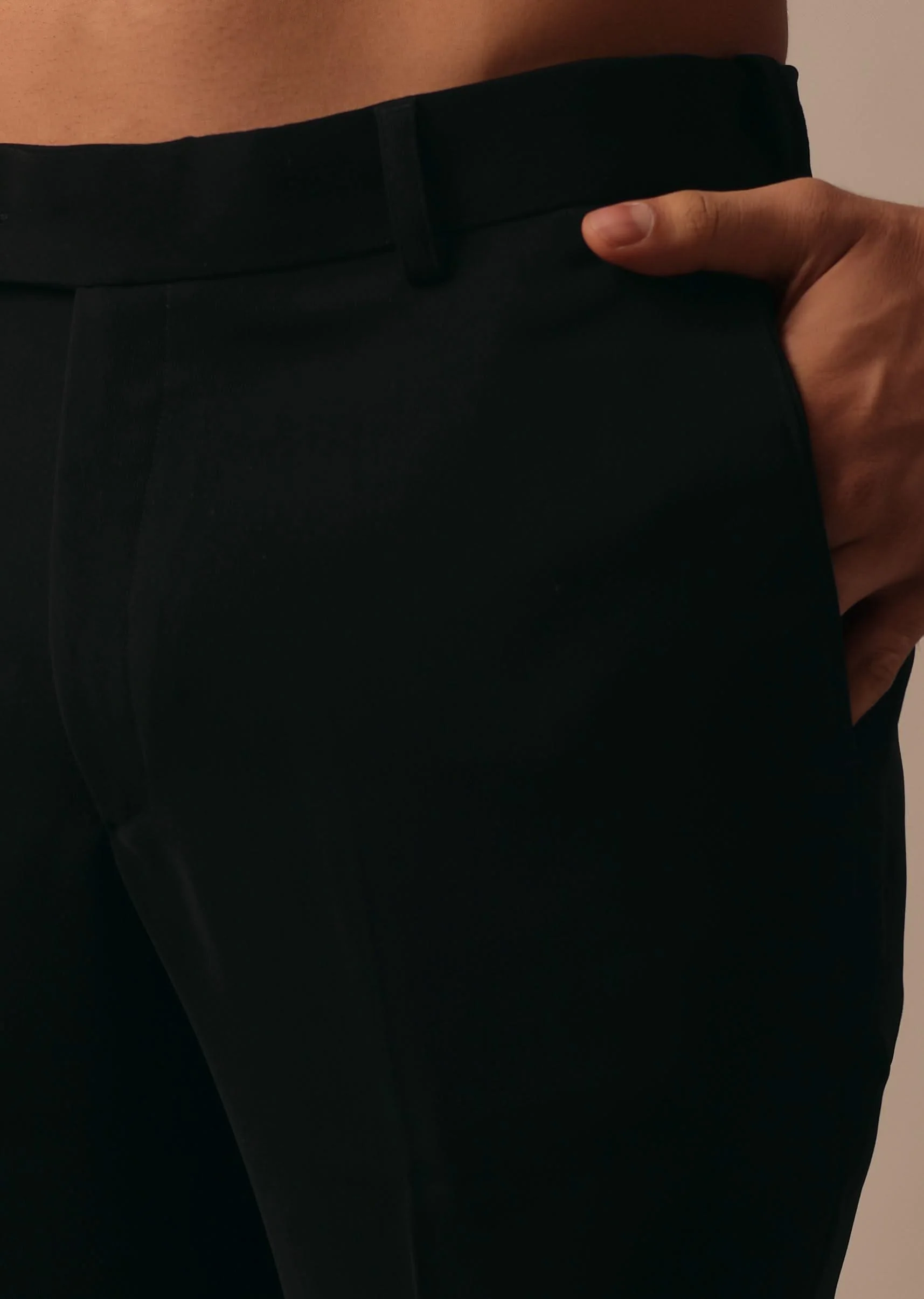 Sophisticated Black Textured Fabric Jodhpuri Suit - Image 6