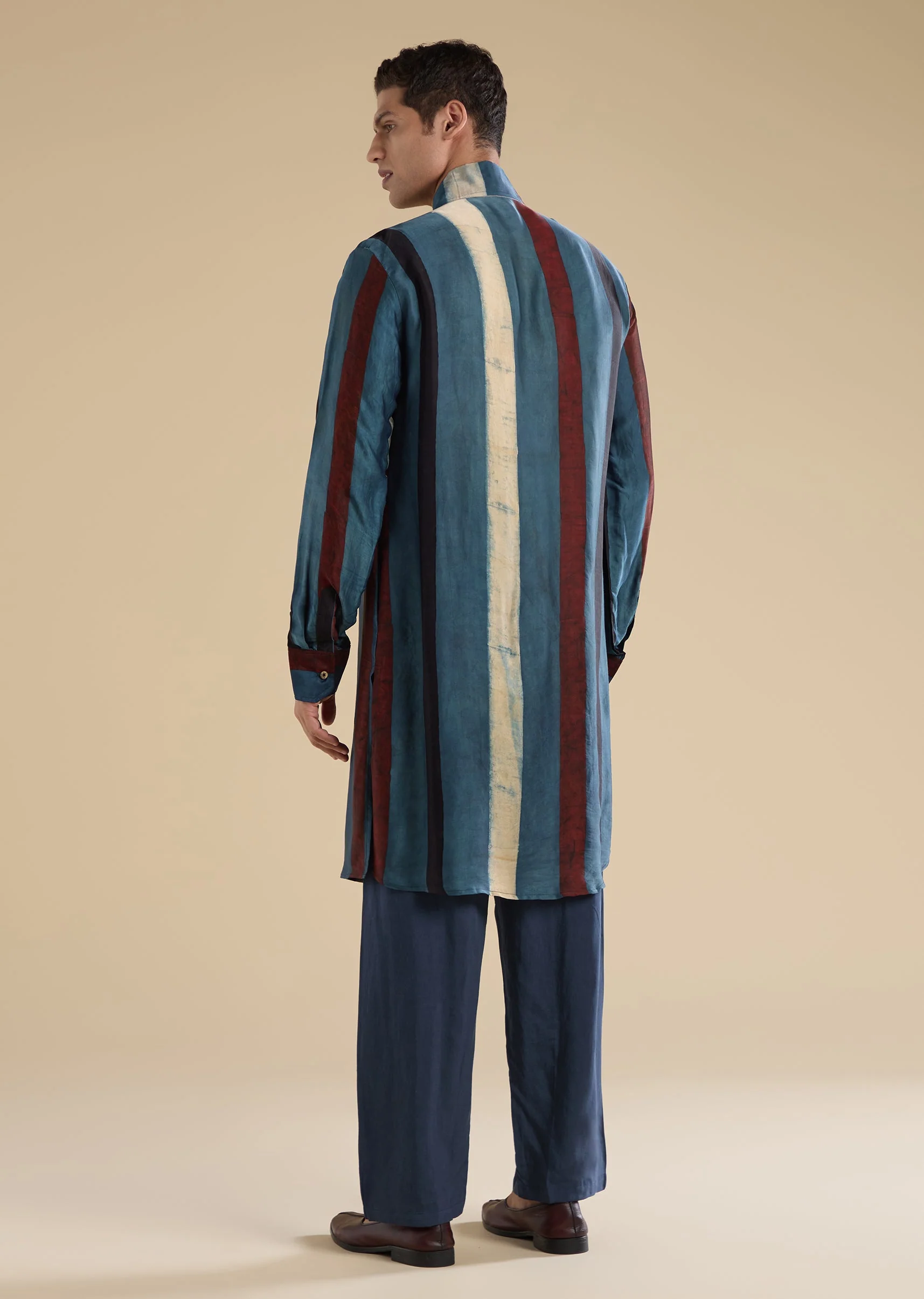 Stripe Indigo Kurta Set - Image 5