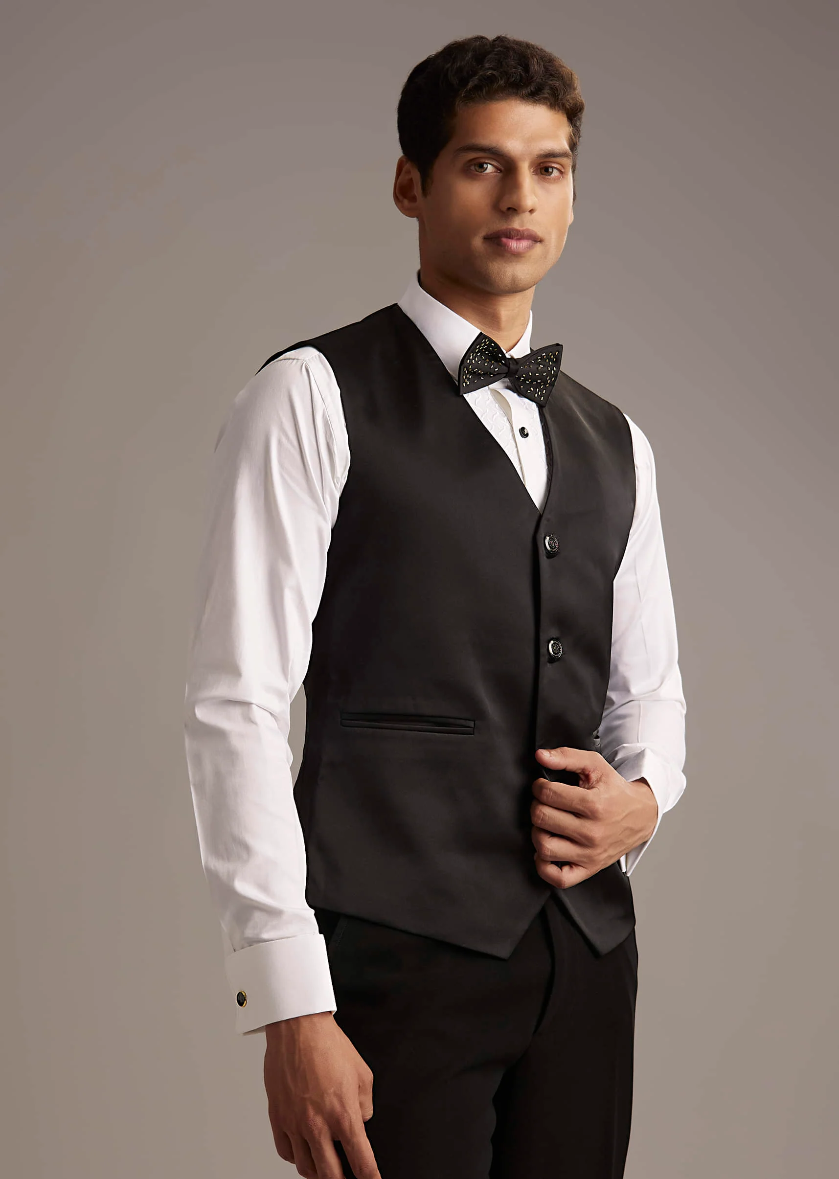 Teal Blue Tuxedo For Men With Cutdana Embroidery - Image 6