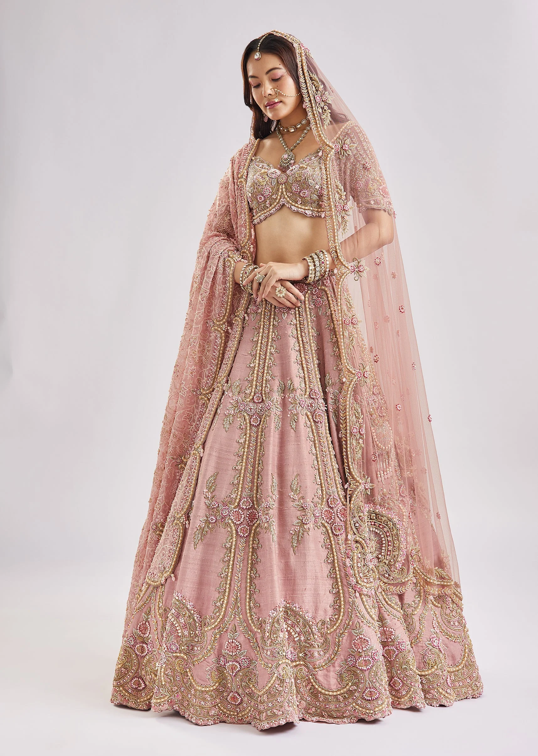 The Blush Bloom Bridal Lehenga - Image 2