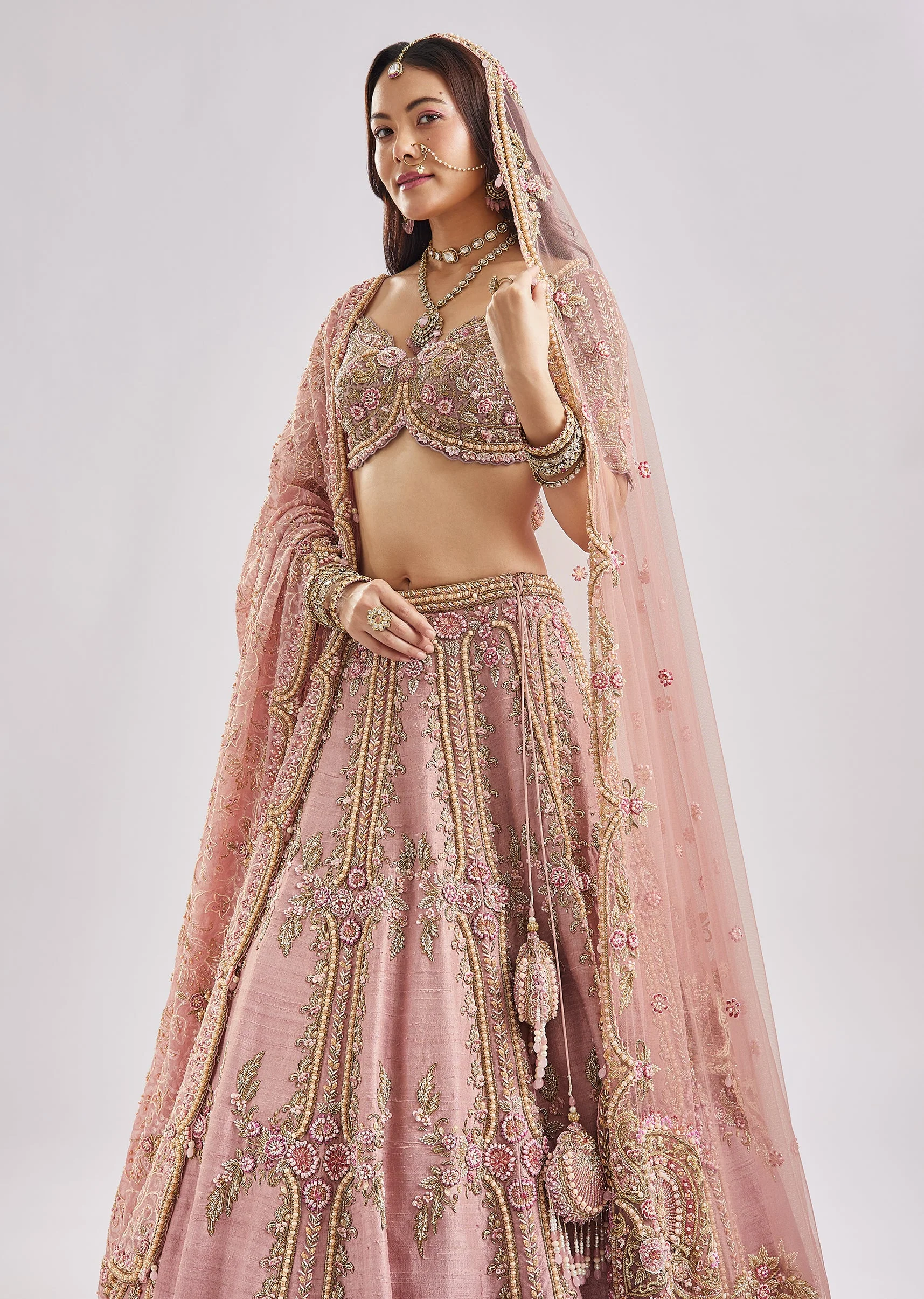 The Blush Bloom Bridal Lehenga - Image 6