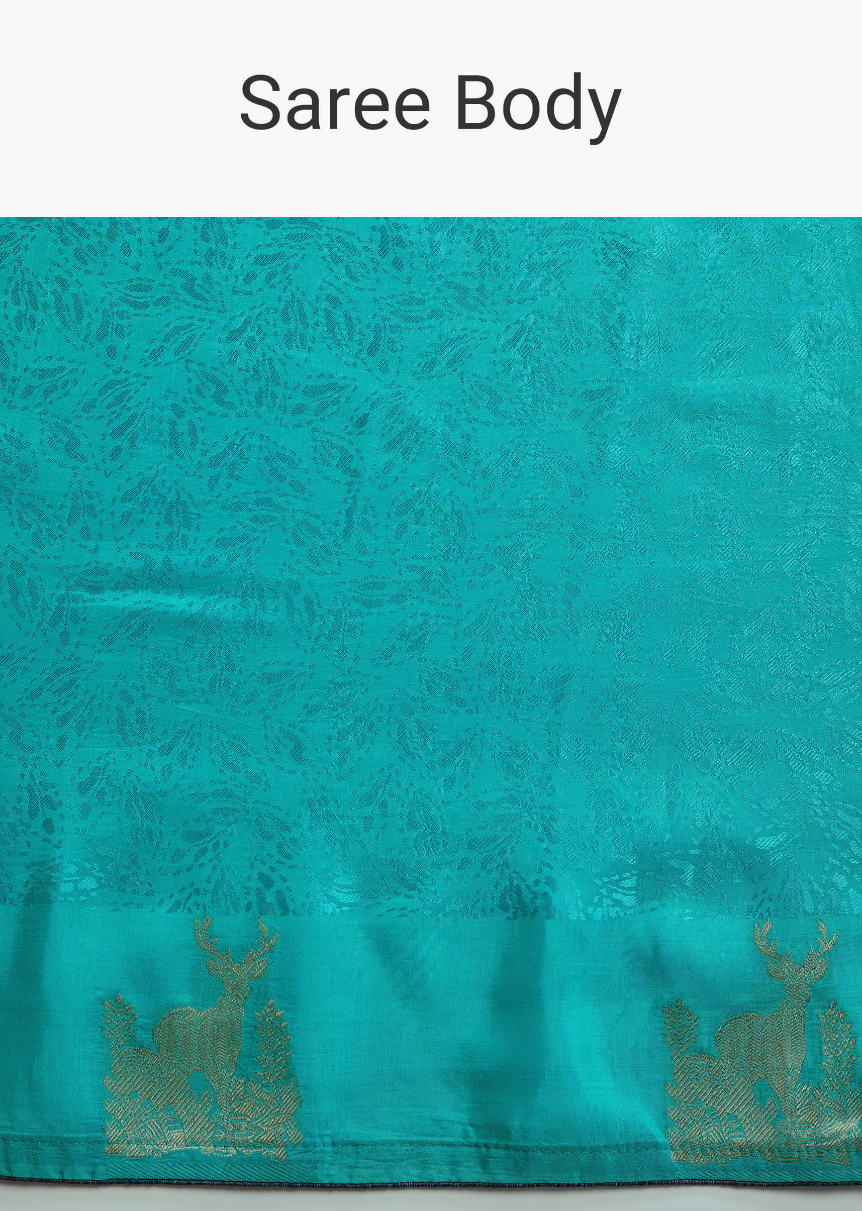 Turquoise Blue Jacquard Silk Saree With Brocade Work And Embroidery - Image 8