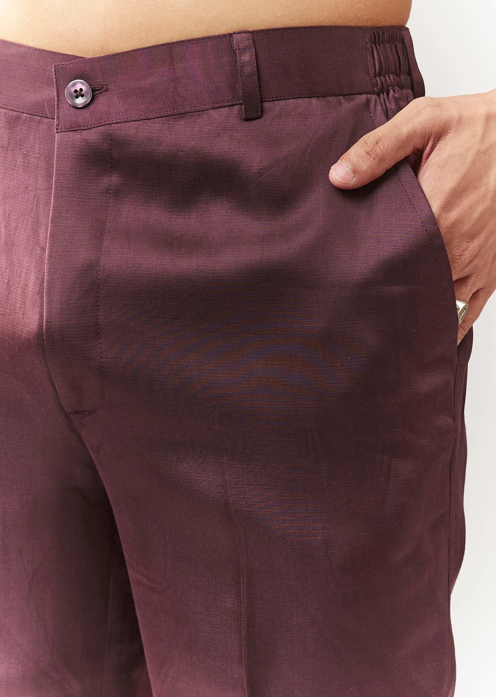Velvet Indo Western Set With Bead Detailing - Image 7