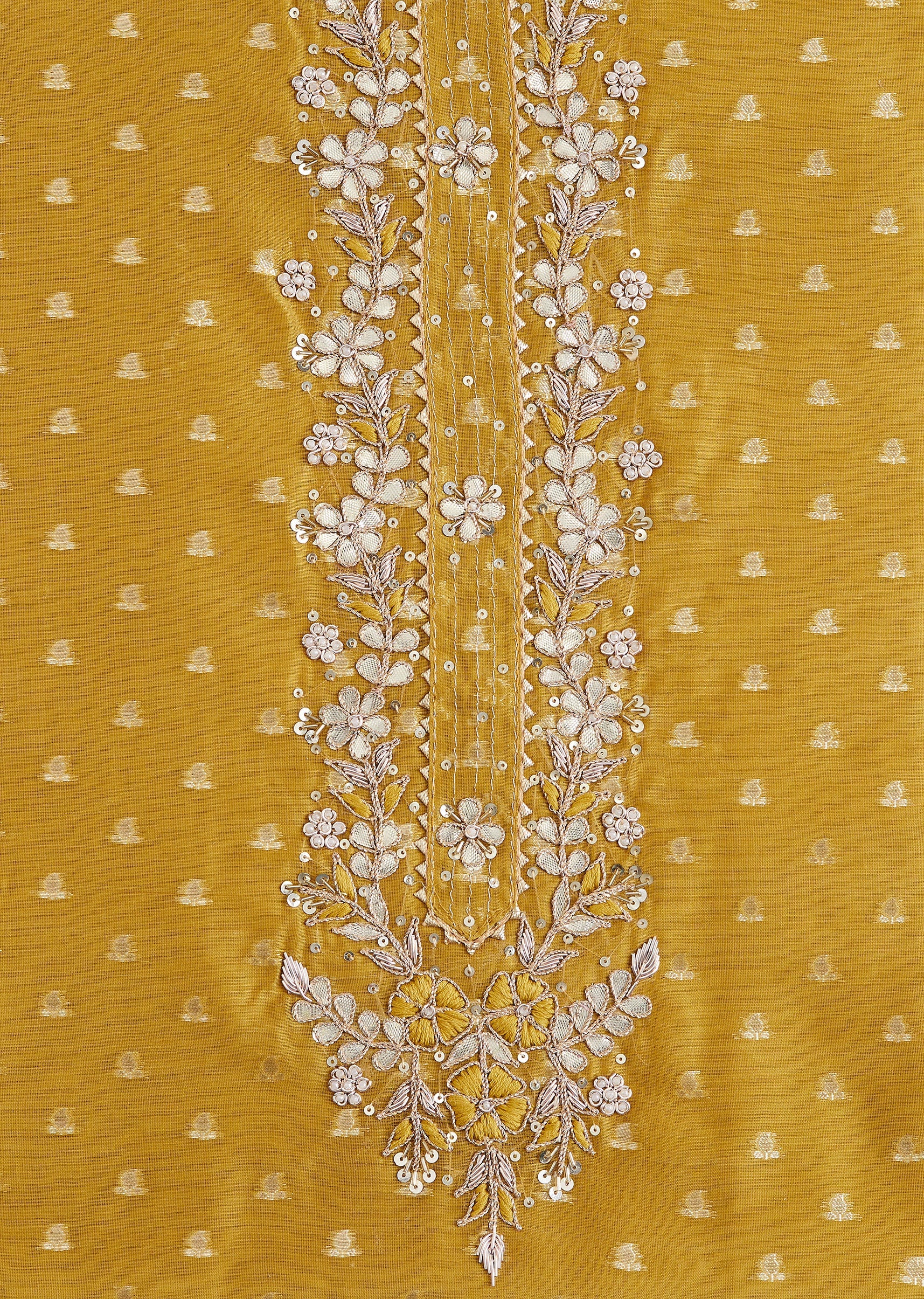 Vibrant Mustard Yellow Suit With Intricate Embroidery - Image 4