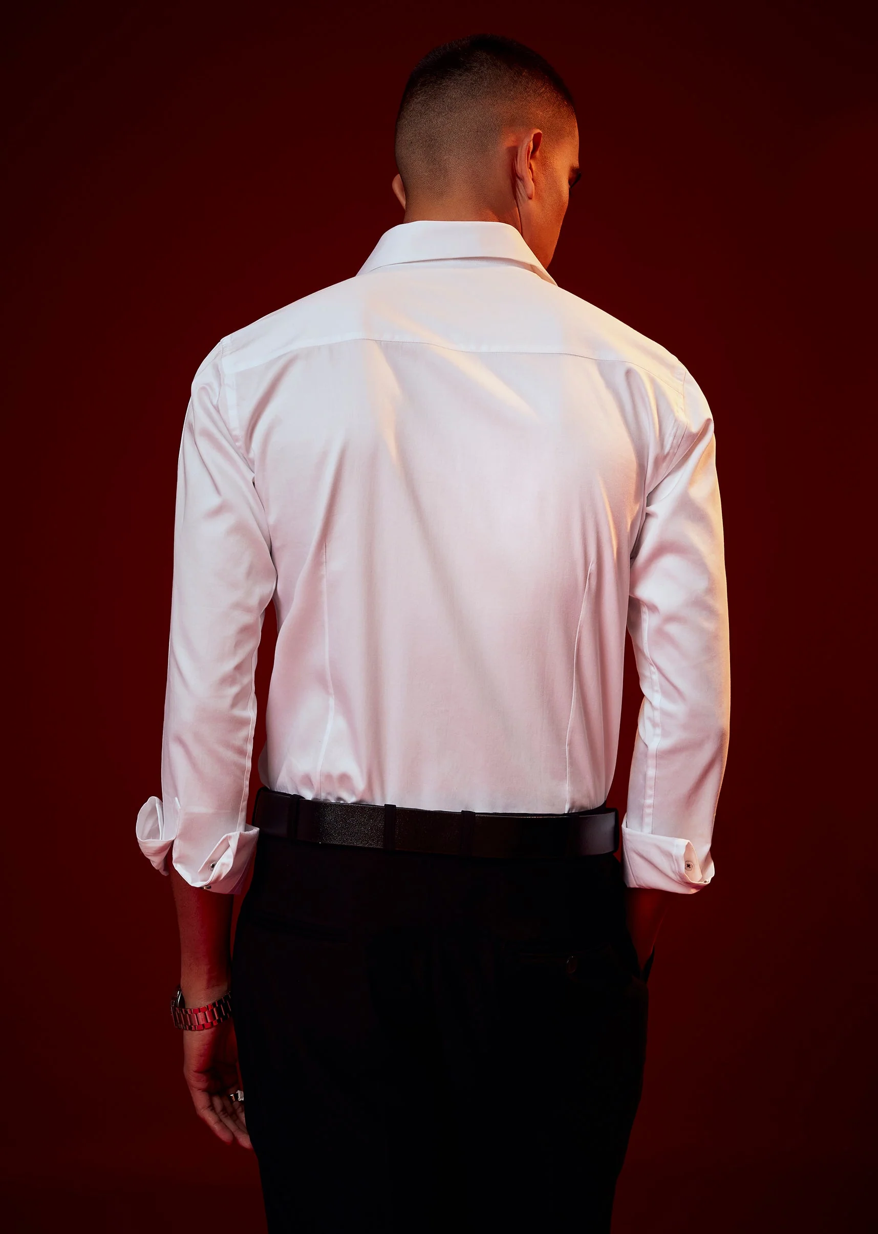 White Embellished Silk Blend Party Shirt - Image 5