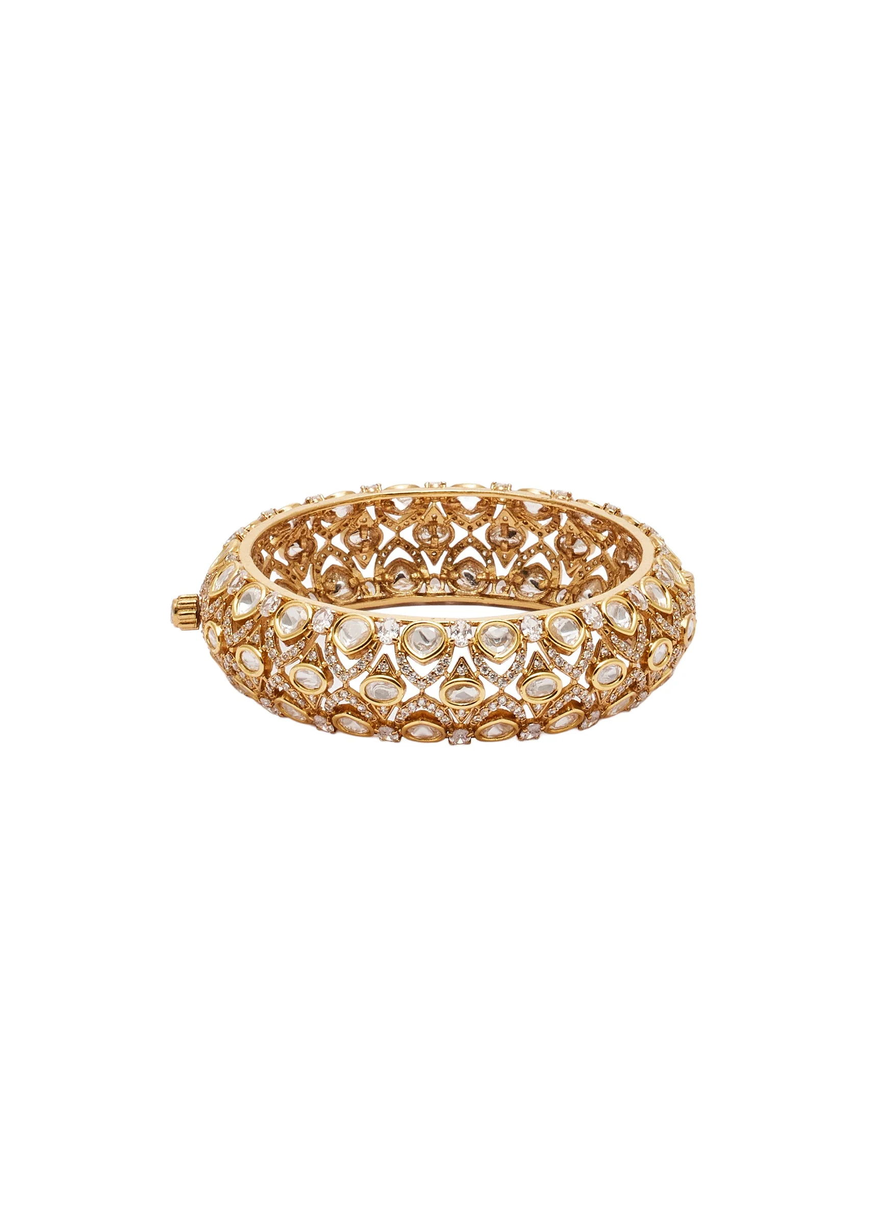 White Gold Mehendi Bangles - Image 3