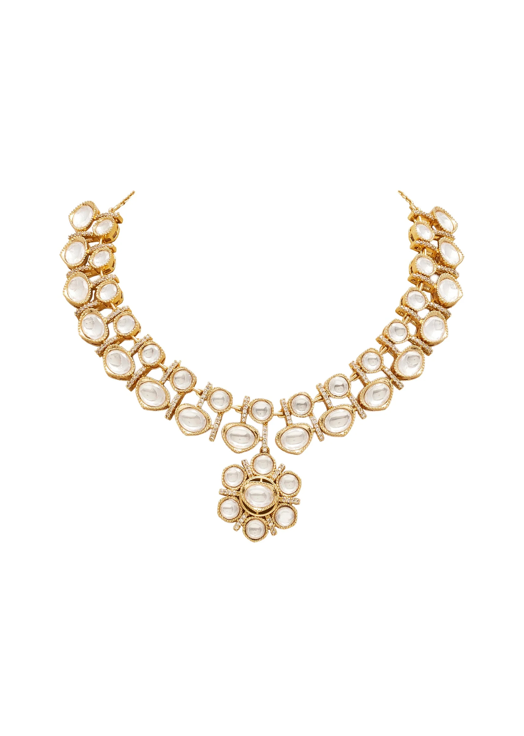 White Gold Pearl Necklace Set - Image 3