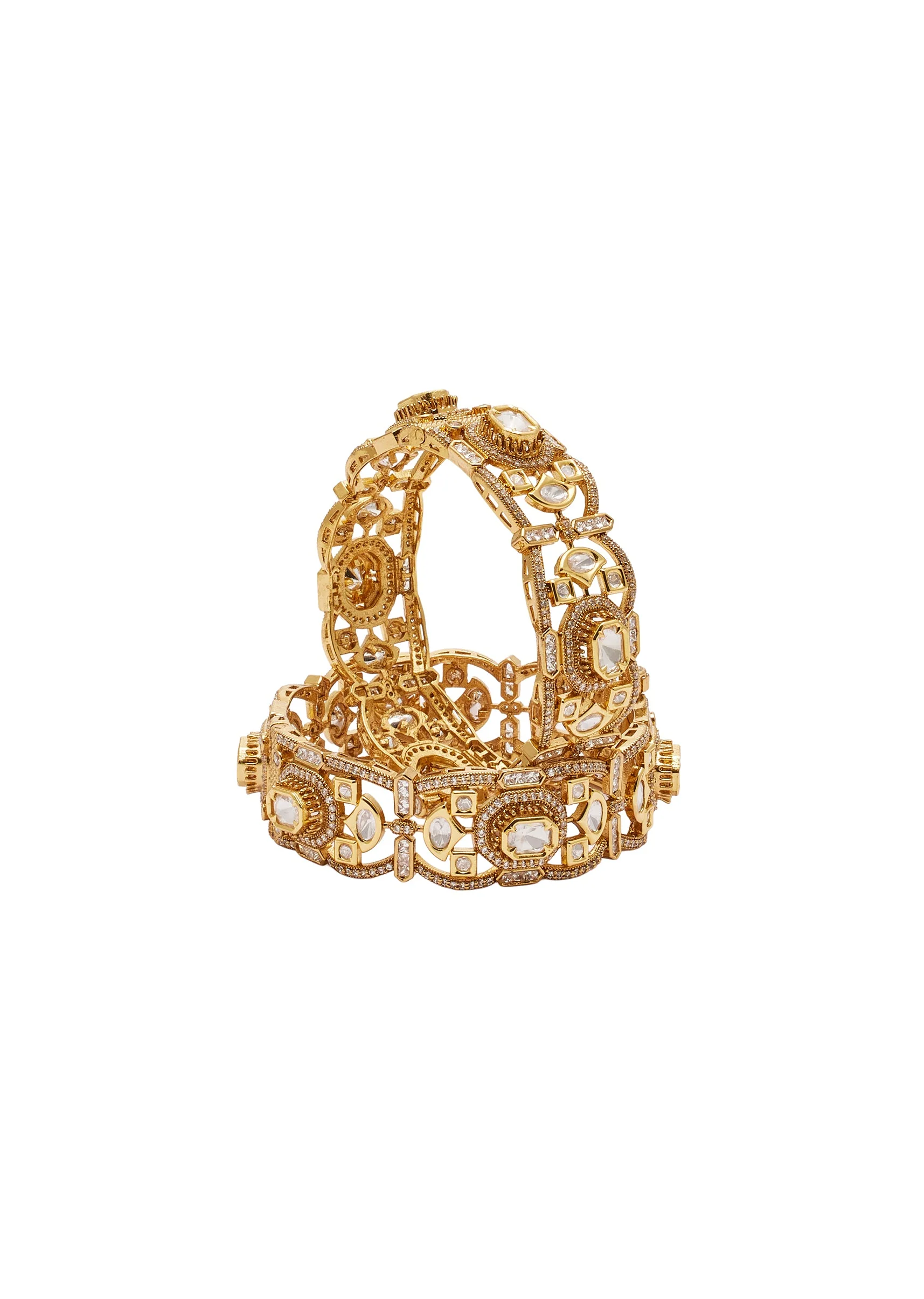 White Gold Wedding Bangles - Image 2