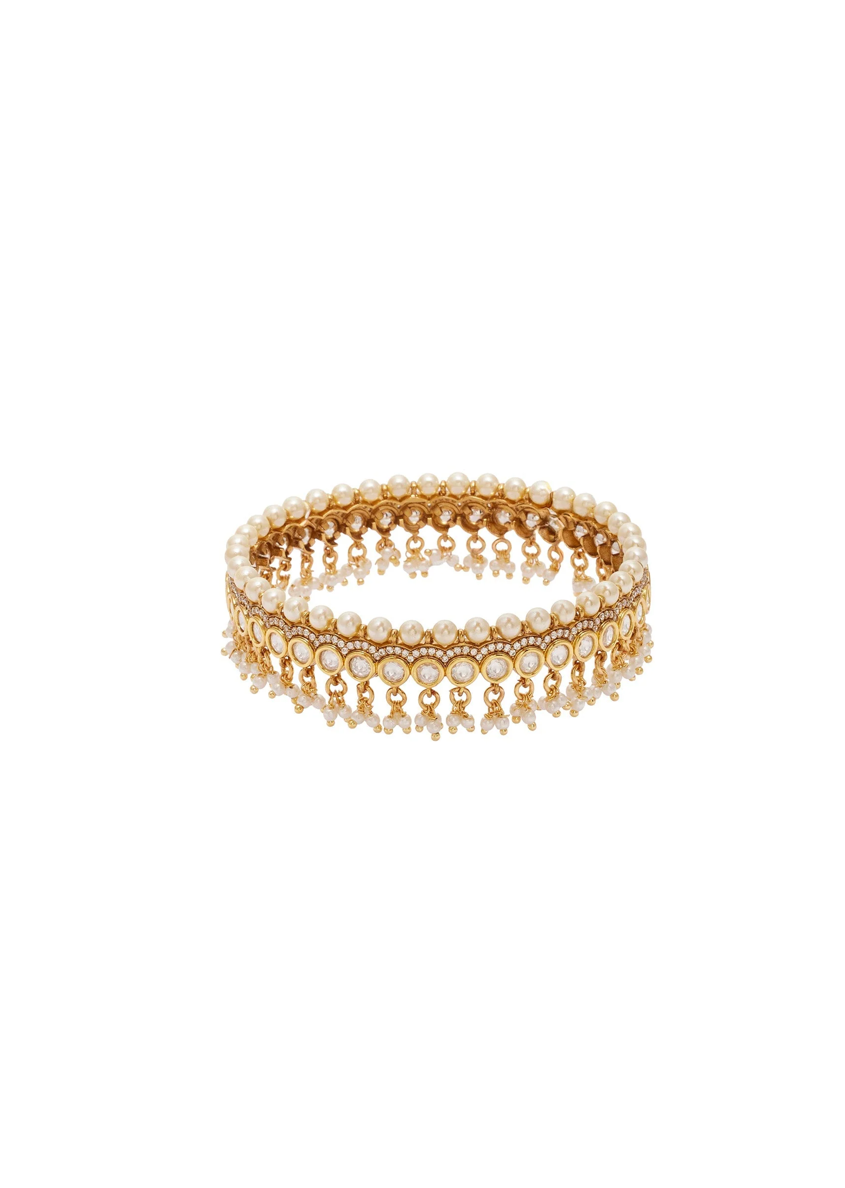 White Stone Festive Bangles Set - Image 2