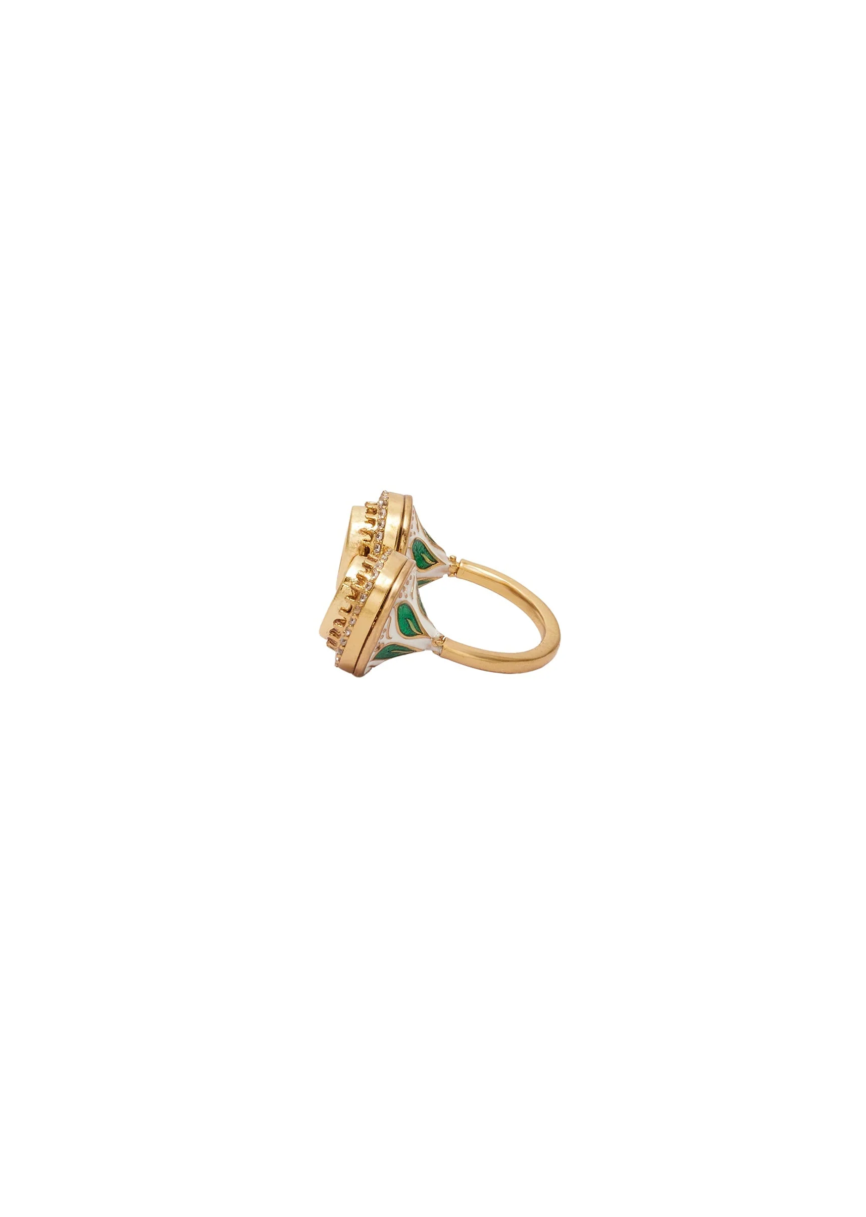 White Stone Festive Statement Ring - Image 2