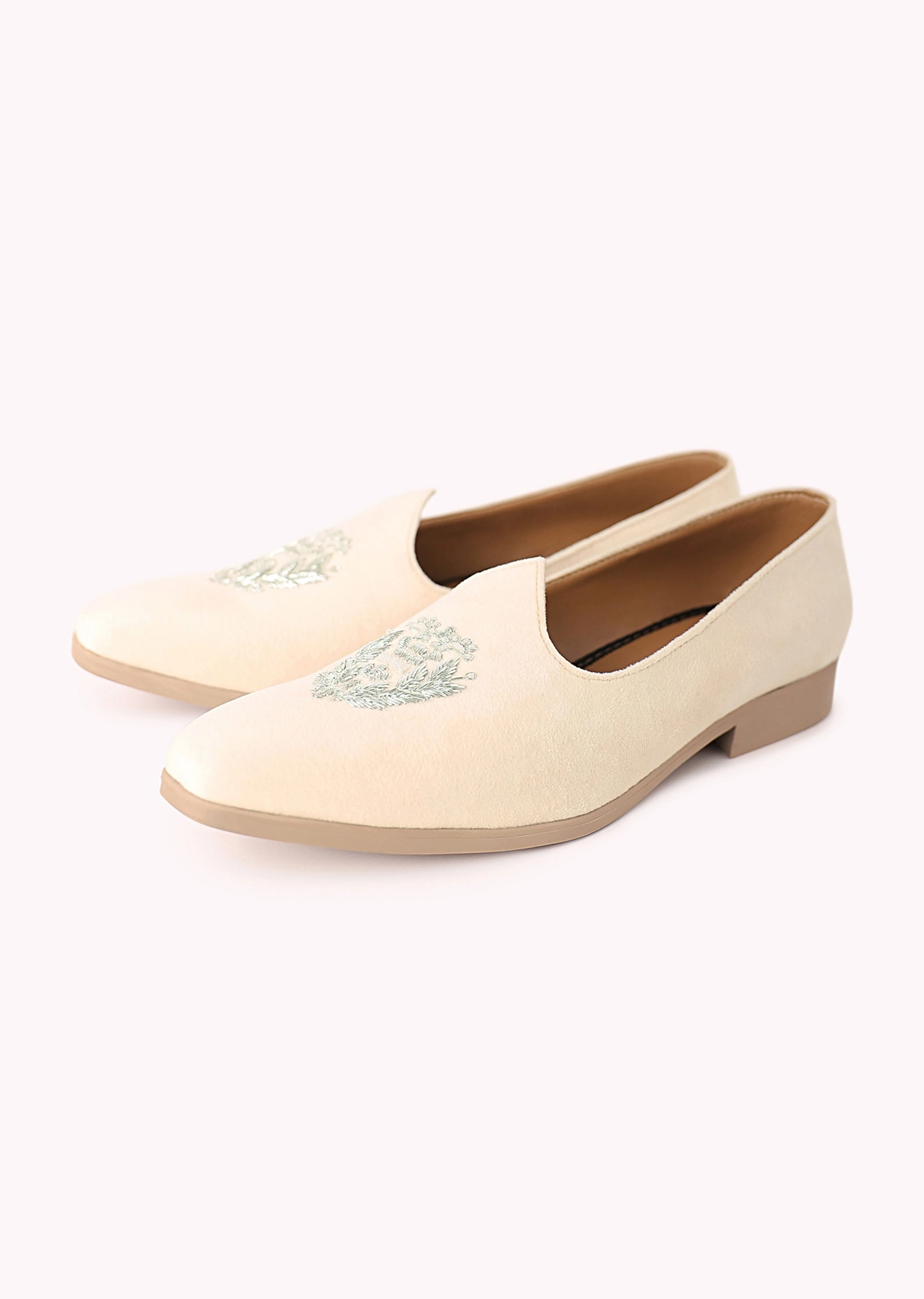 White Velvet Juttis - Image 6