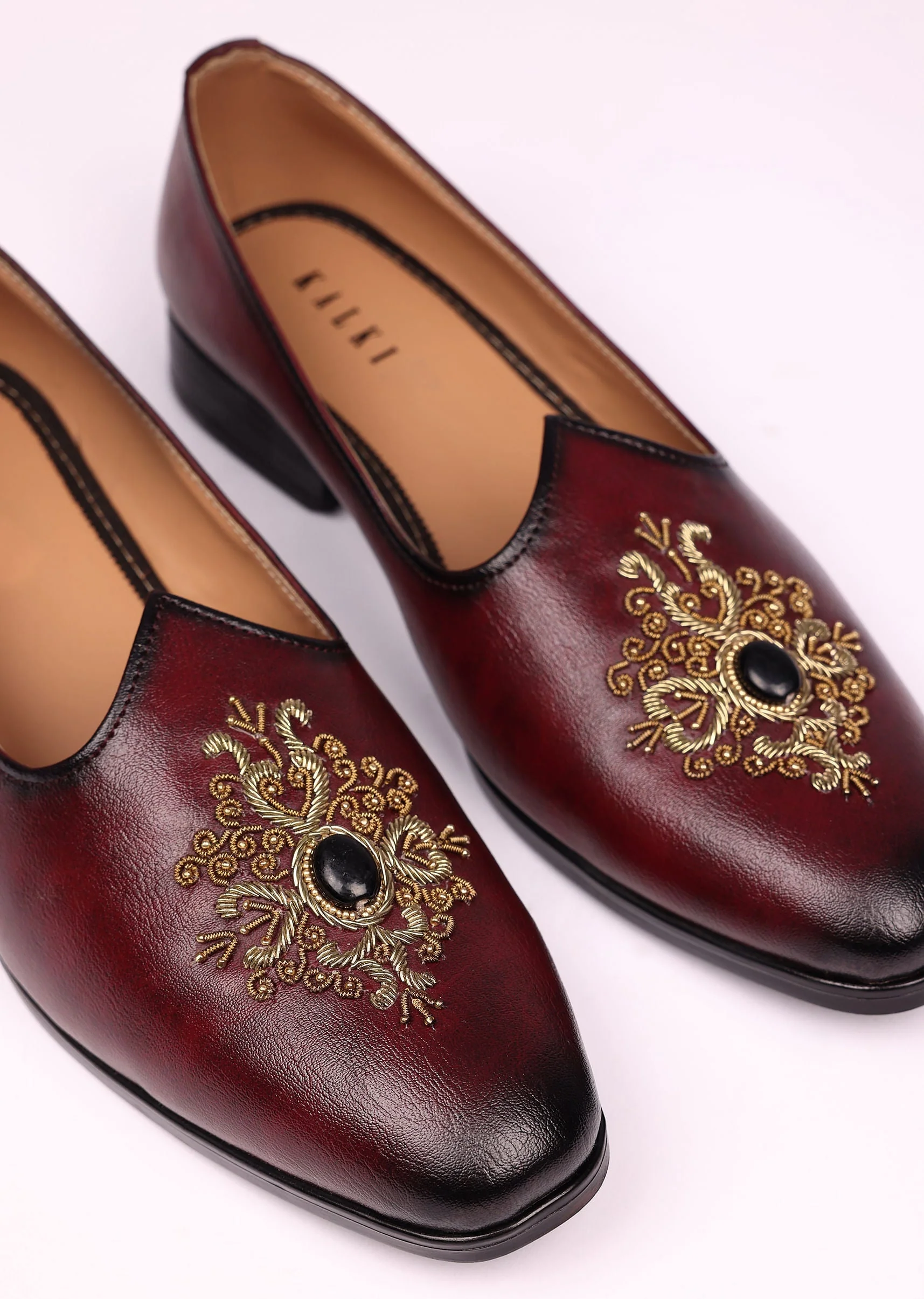 Wine Handwork Jutti For Men - Image 2
