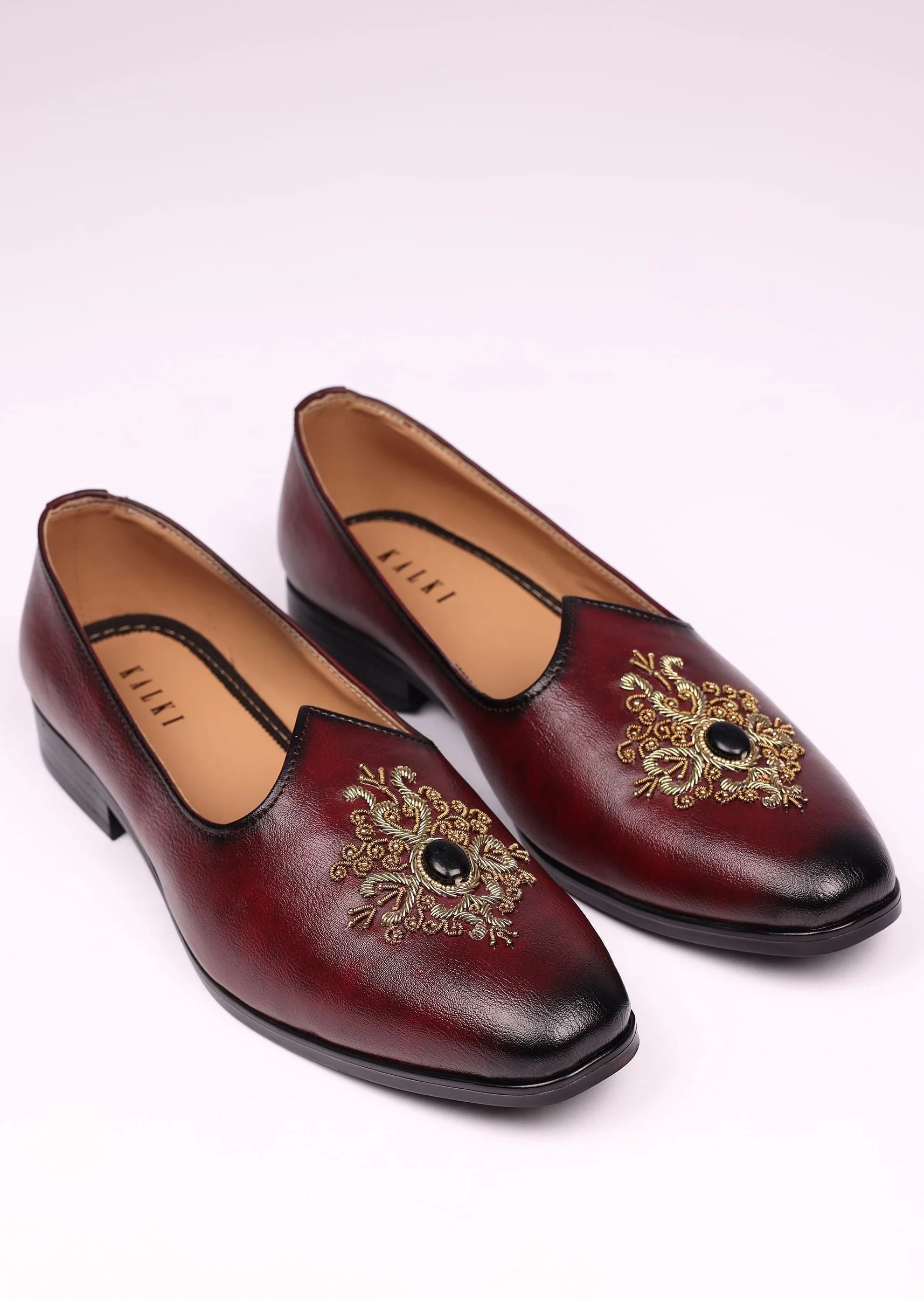Wine Handwork Jutti For Men - Image 3
