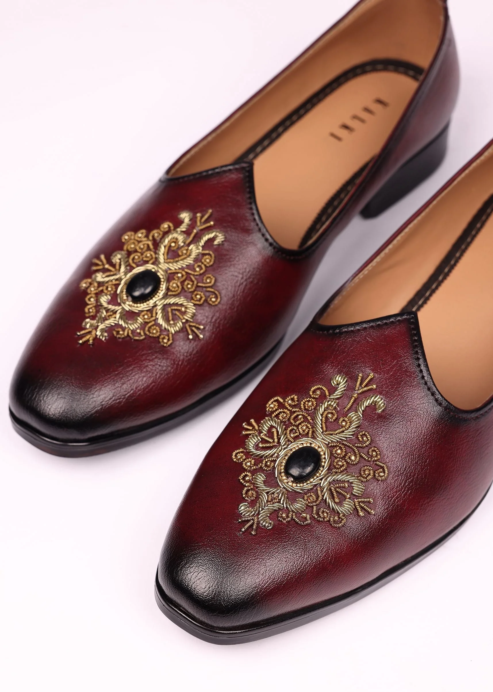 Wine Handwork Jutti For Men - Image 4