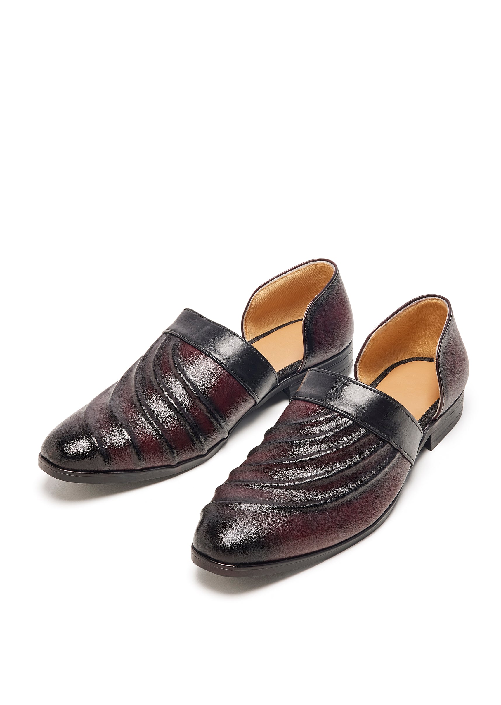 Wine Hued Festive Loafer Faux Leather
