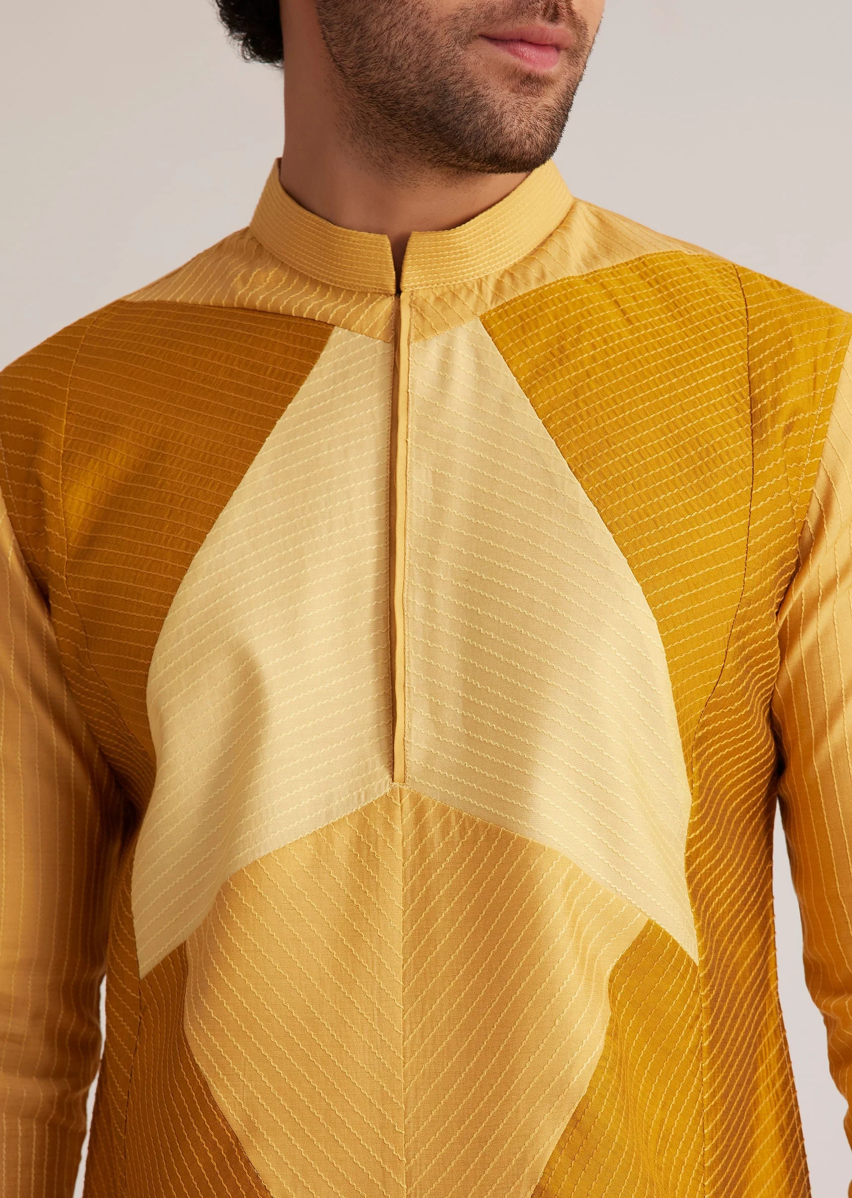 Yellow Abstract Kurta Set - Image 2