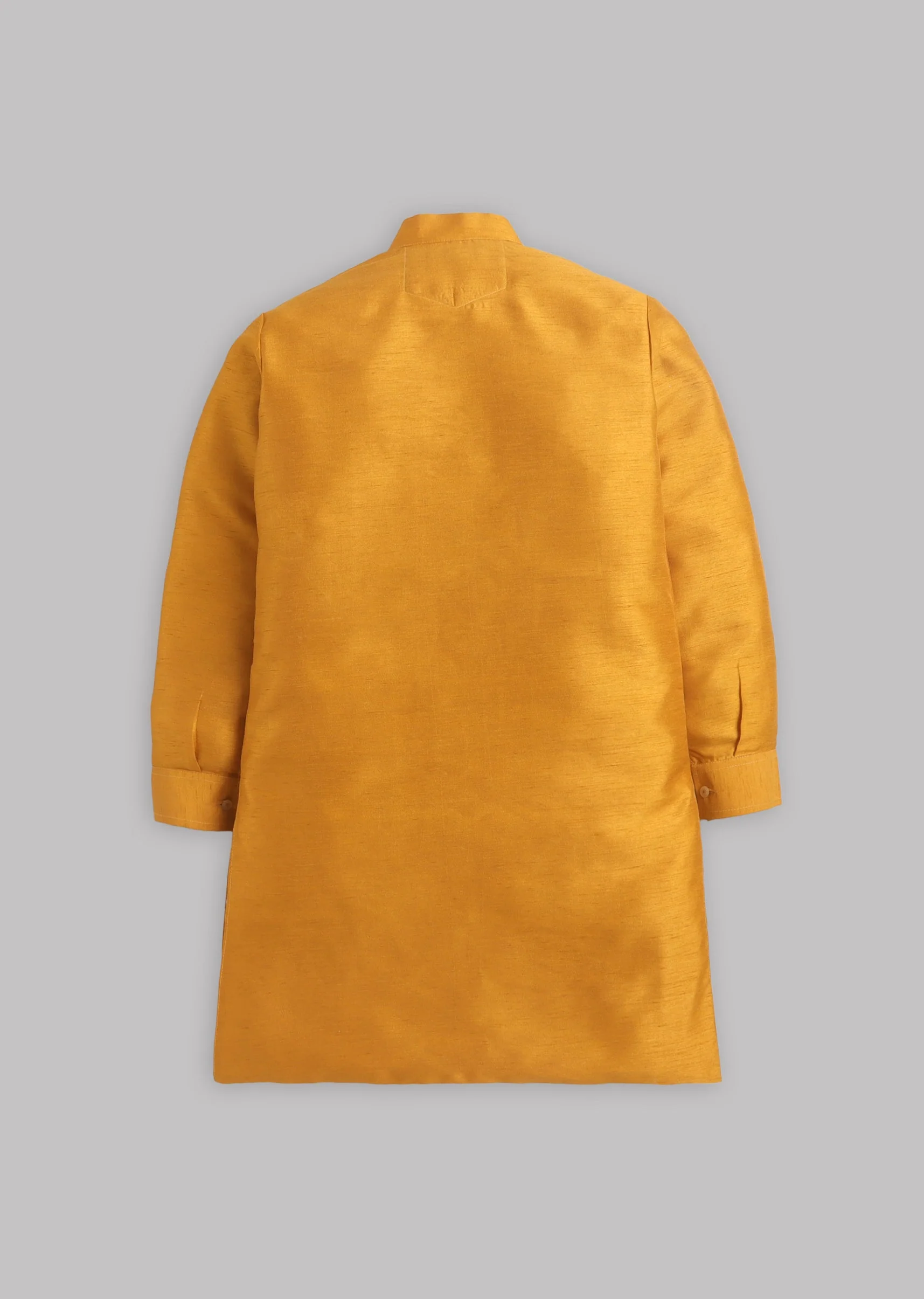 Yellow Abstract Nehru Jacket Set - Image 4