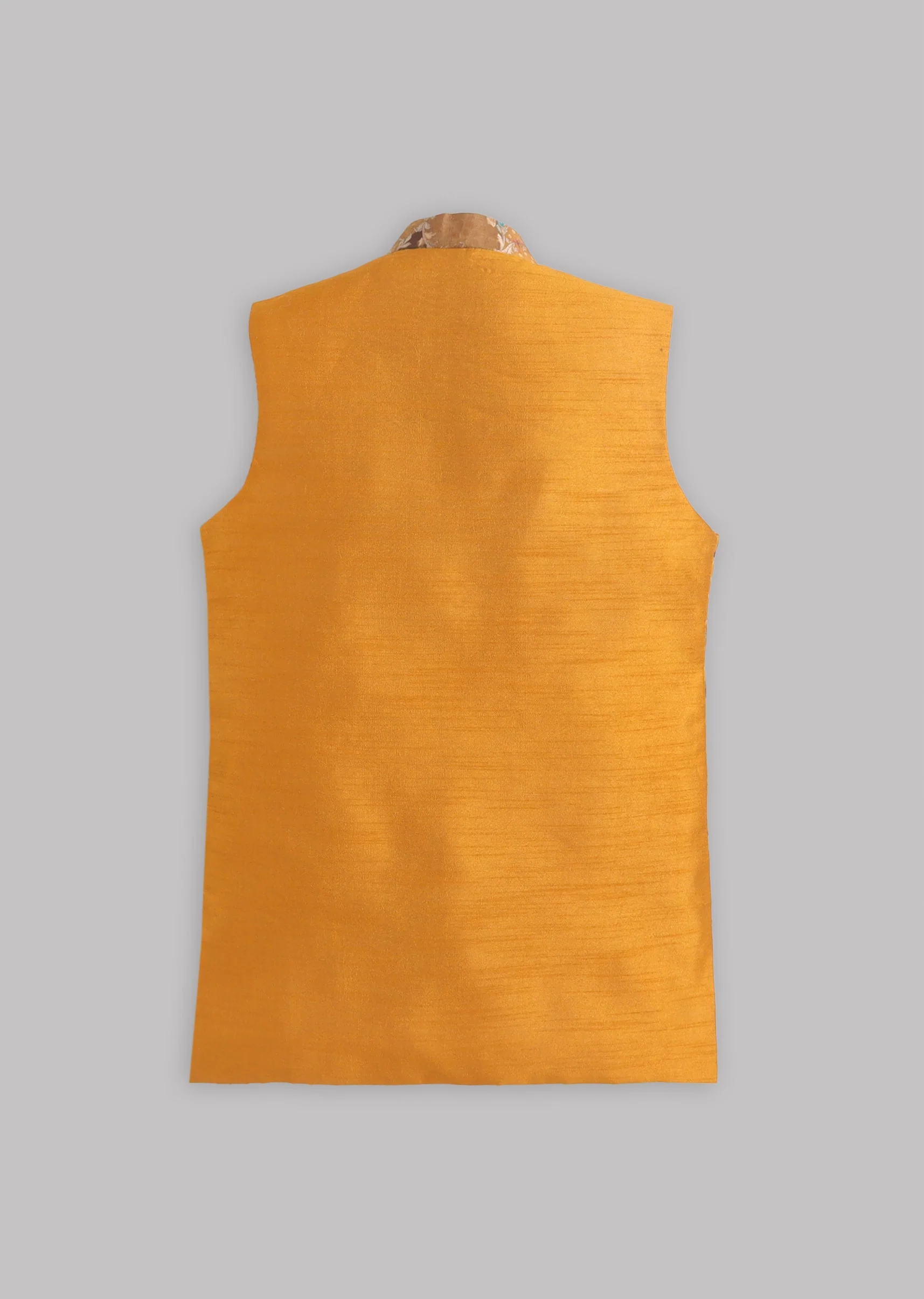 Yellow Abstract Nehru Jacket Set - Image 7