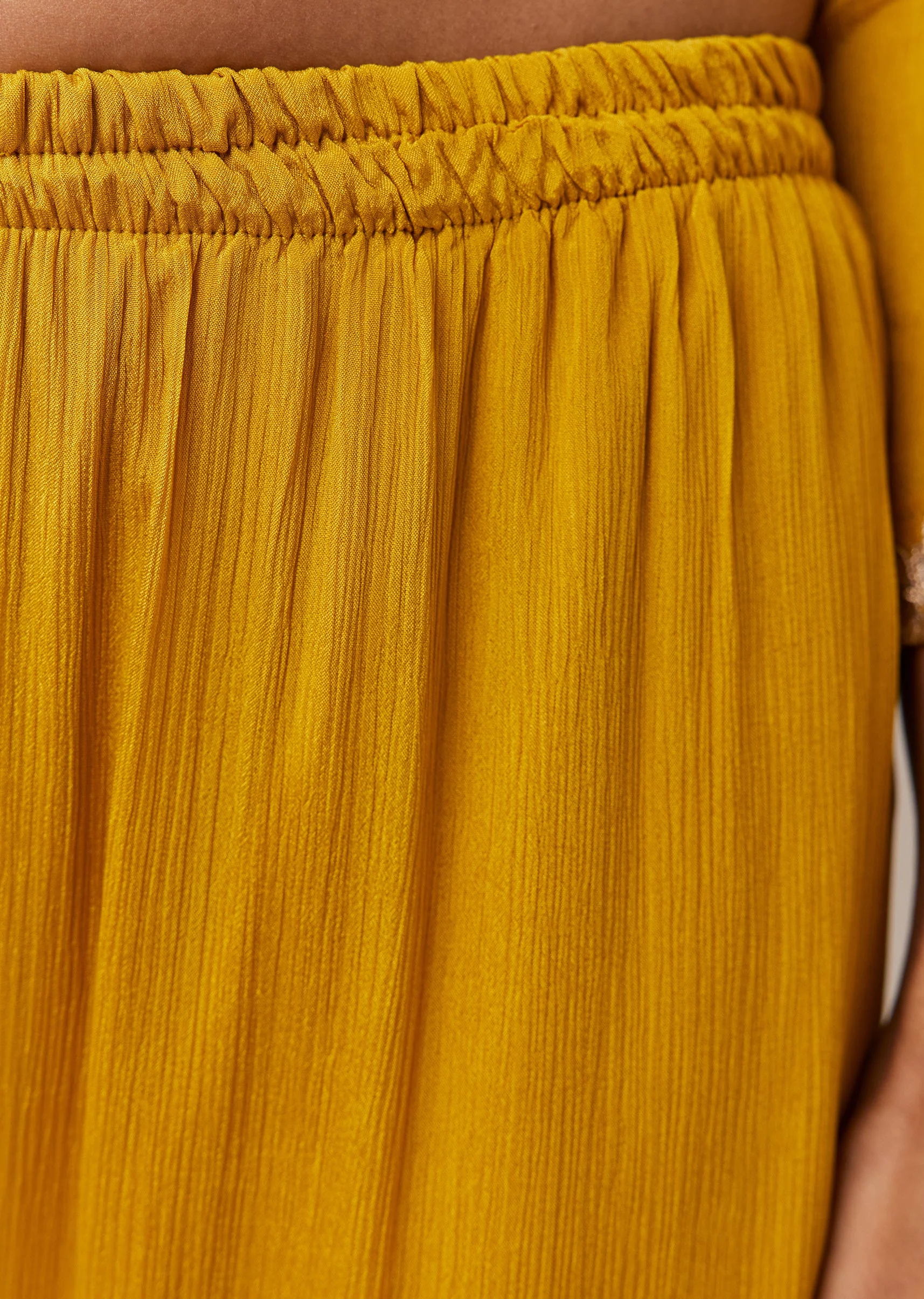 Yellow Chinon Zardozi Work Top and Sharara Set - Image 6
