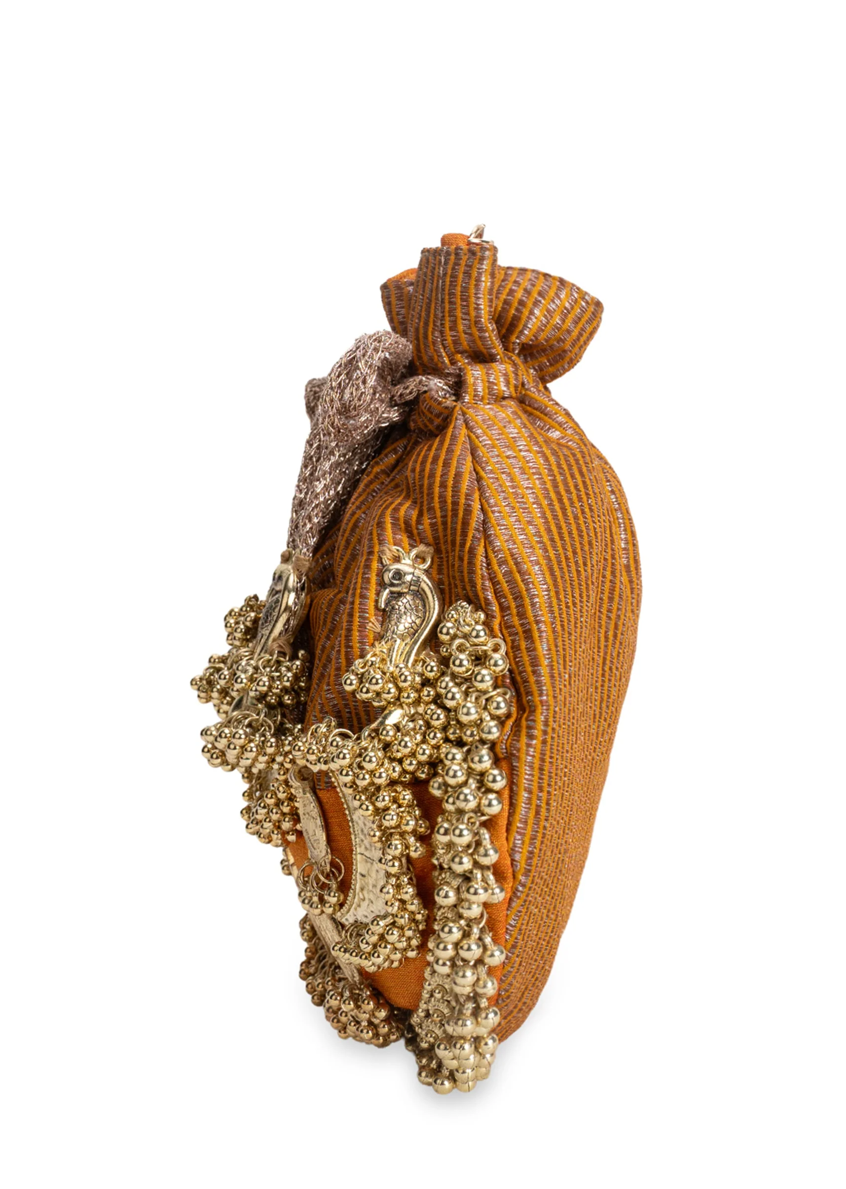 Yellow Cotton Potli Bag - Image 5