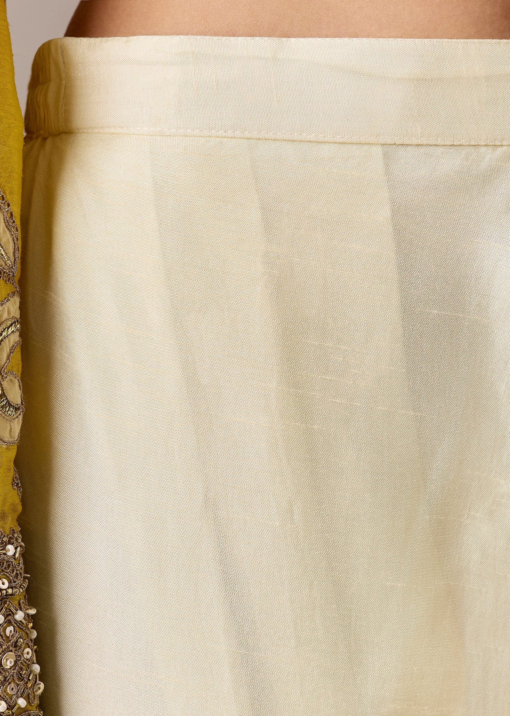 Yellow Patchwork Dhoti Suit Set - Image 6