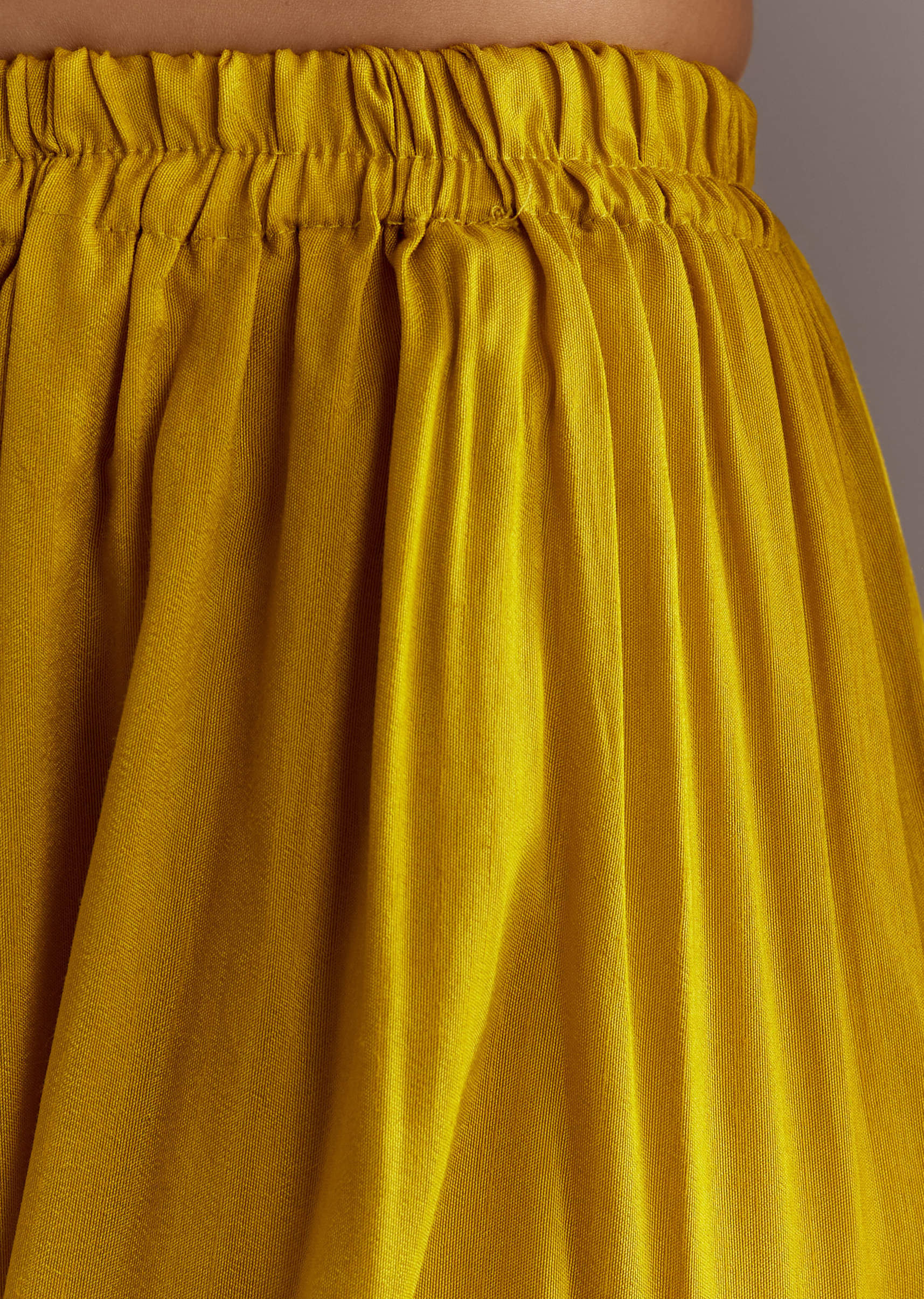 Yellow Silk Moti Sequin Embroidered Jacket Suit - Image 7