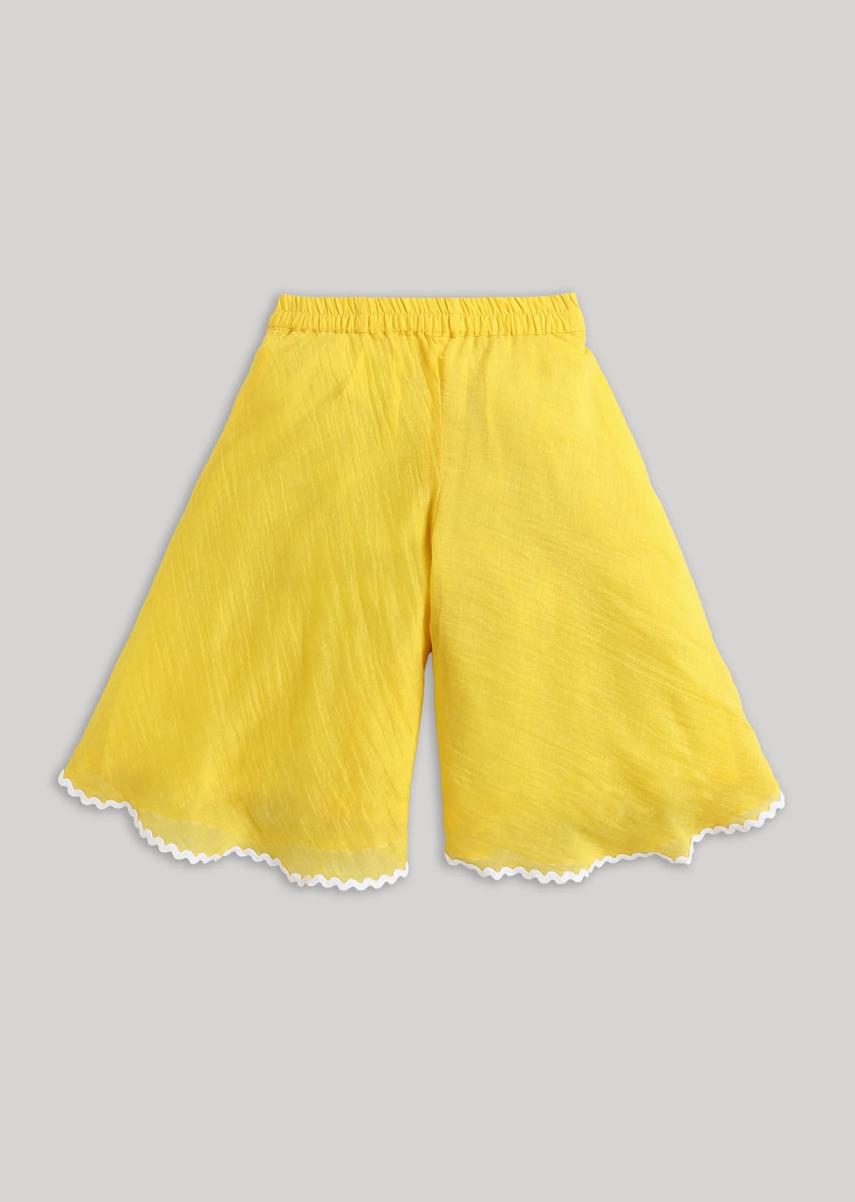 Yellow White Chanderi Salwar Suit With Resham Detailing - Image 6