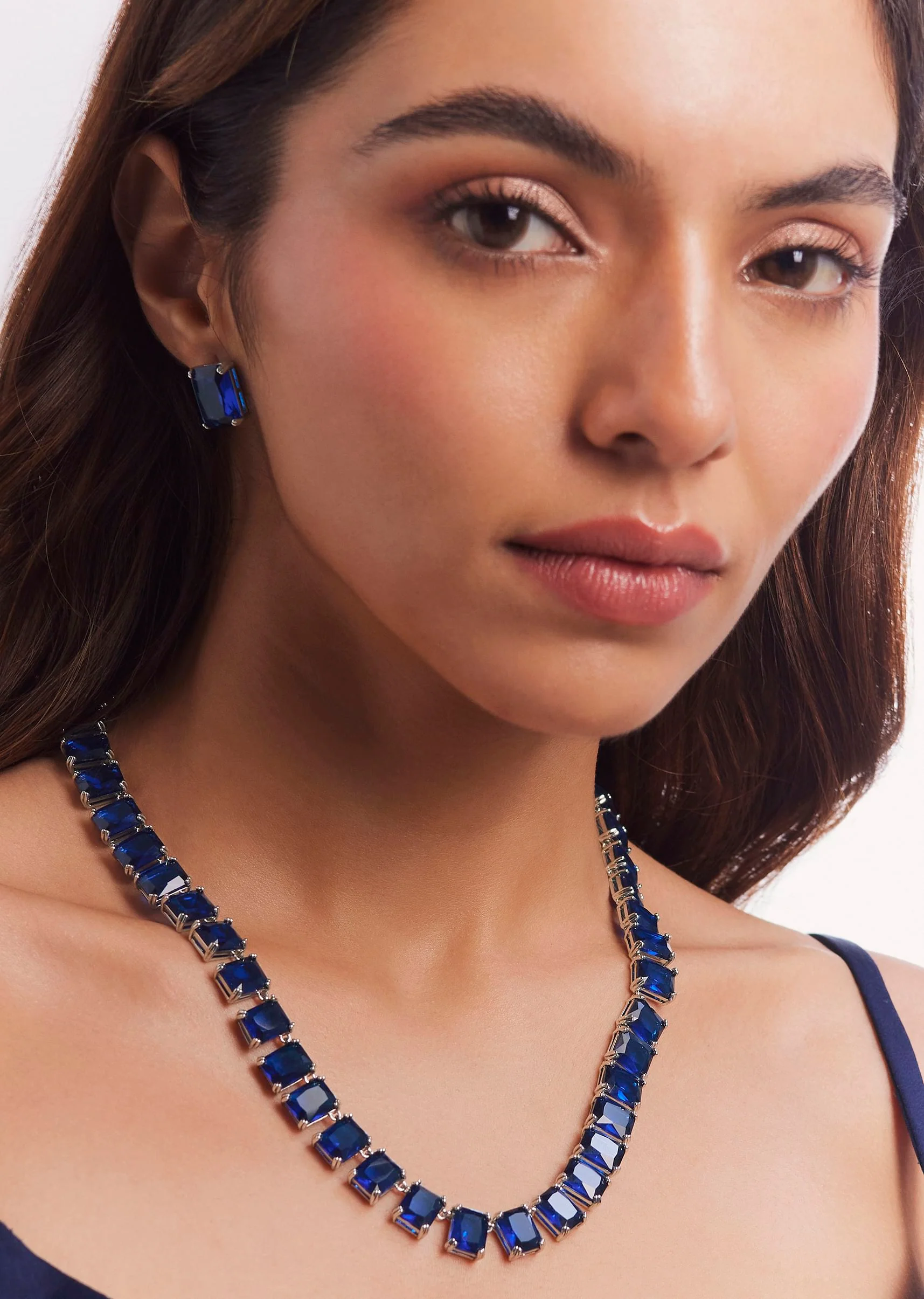 Zirconia Diamond Necklace In Mix Metal - Image 2